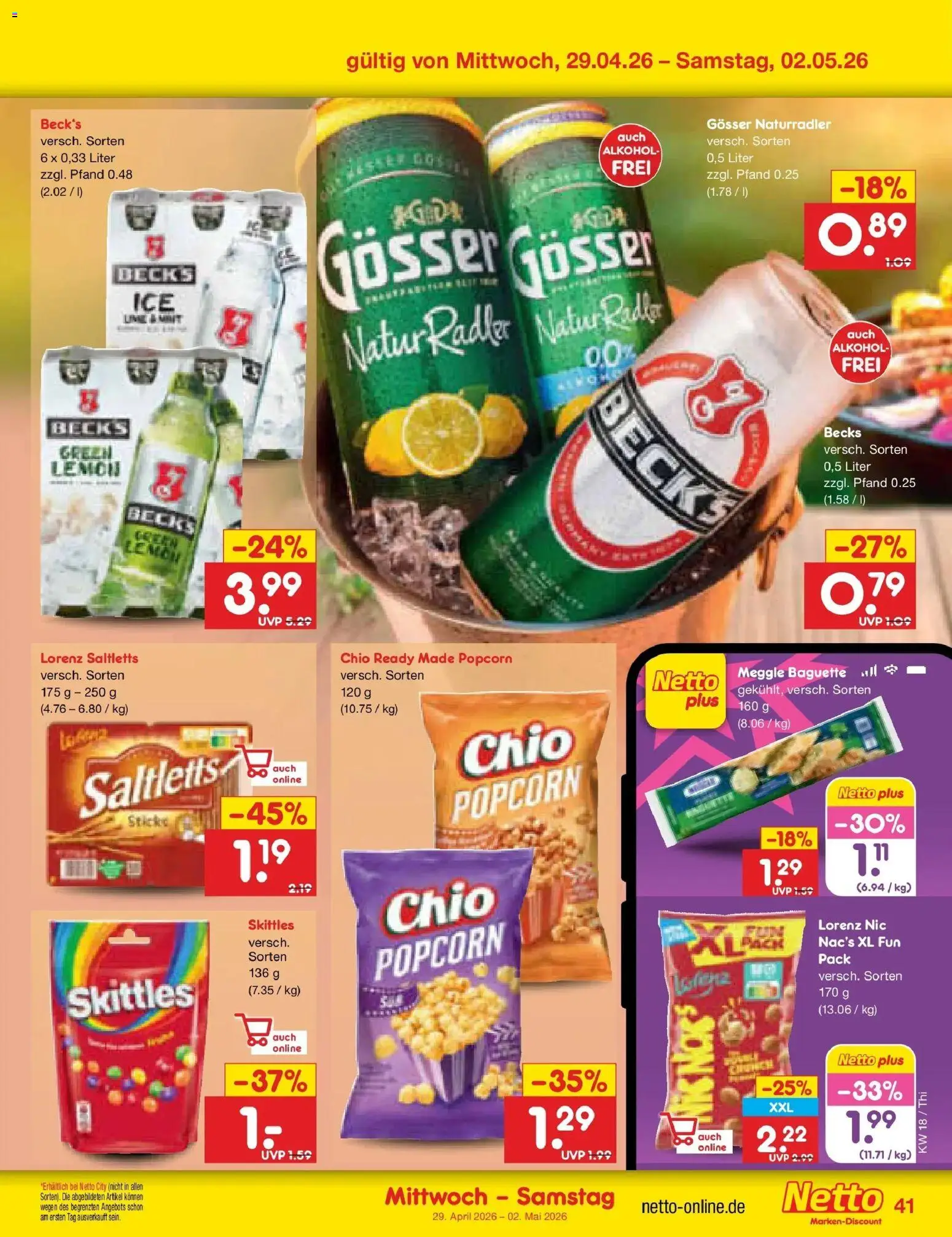 Netto Marken-Discount Prospekt Thiendorf	 – gültig ab 27.04.2026 | Seite: 59 | Produkte: Baguette, Radler