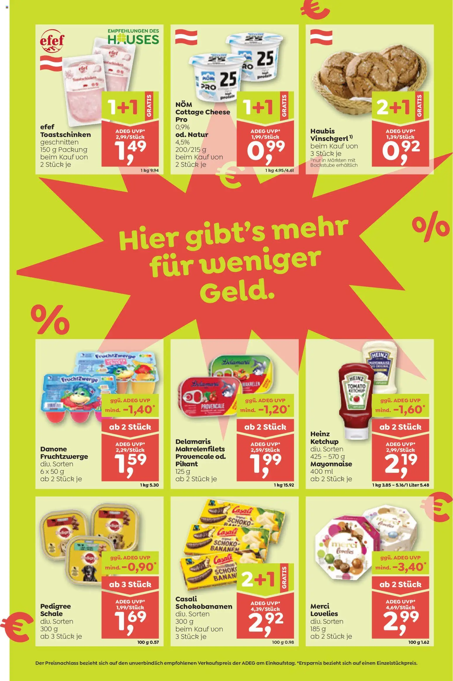 ADEG Flugblatt gültig ab 26.02.2026 | Seite: 6 | Produkte: Ketchup, Mayonnaise, Bananen
