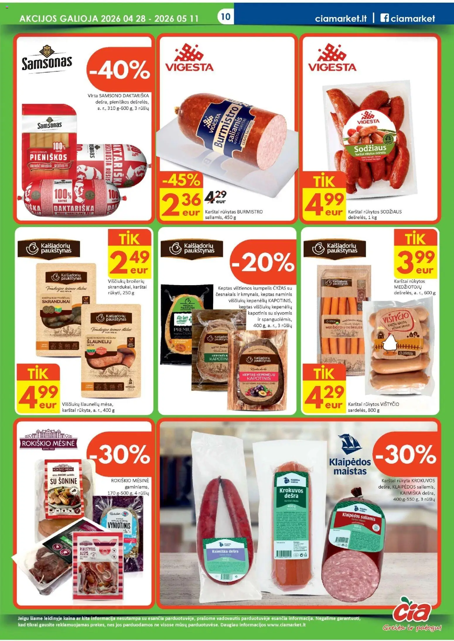 ČIA MARKET akcijos nuo 28.04.2026 | Puslapis: 10
