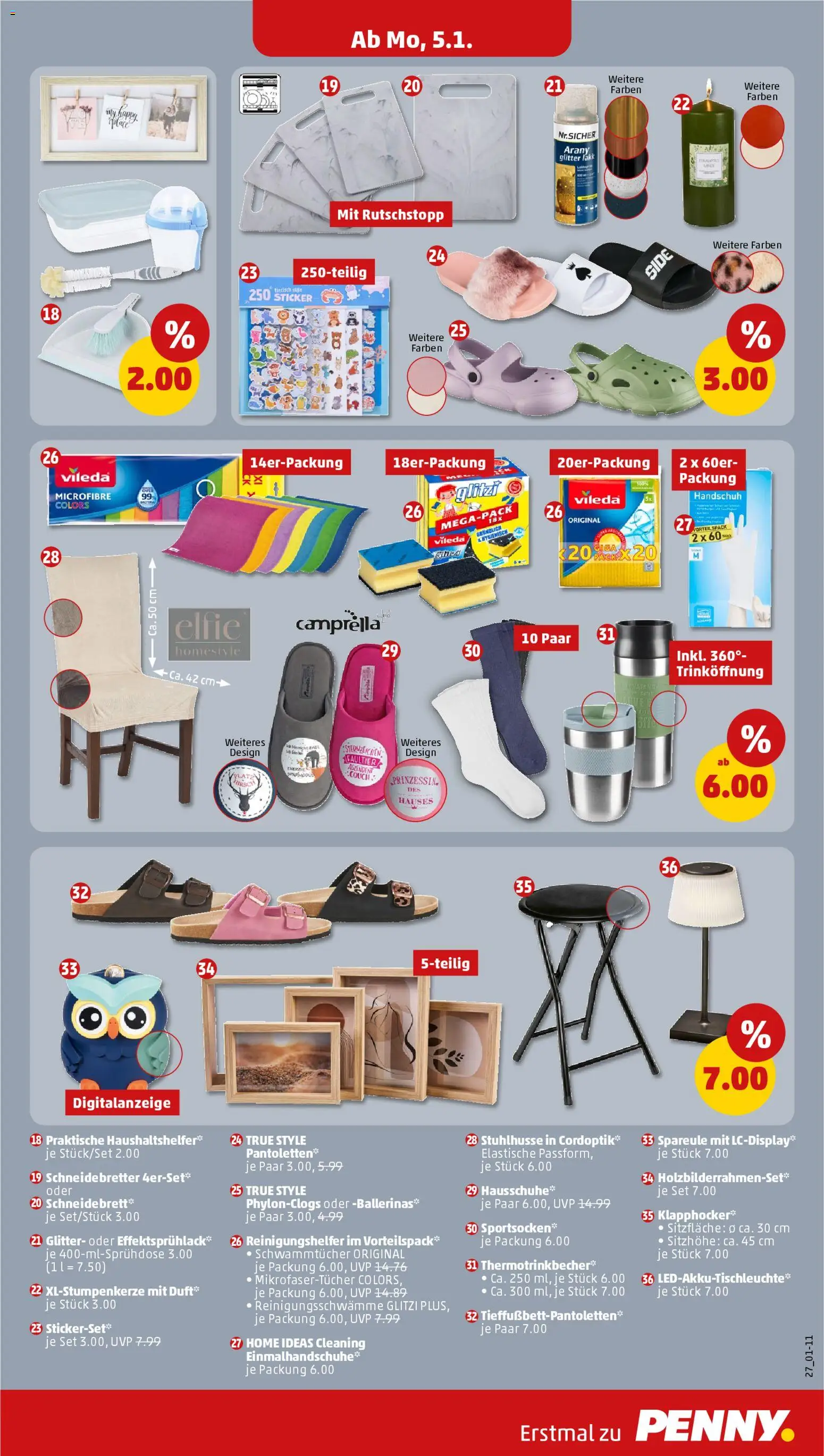 Penny Prospekt 	 – gültig ab 05.01.2026 | Seite: 27 | Produkte: Couch, Duft, Ballerinas