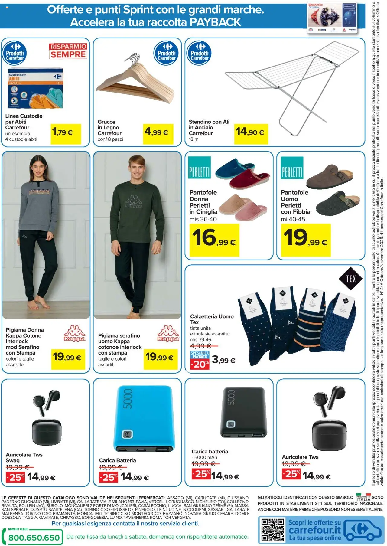 Volantino Carrefour del 23.10.2025 | Pagina: 24 | Prodotti: Pigiama, Pantofole, Scaffale, Grucce