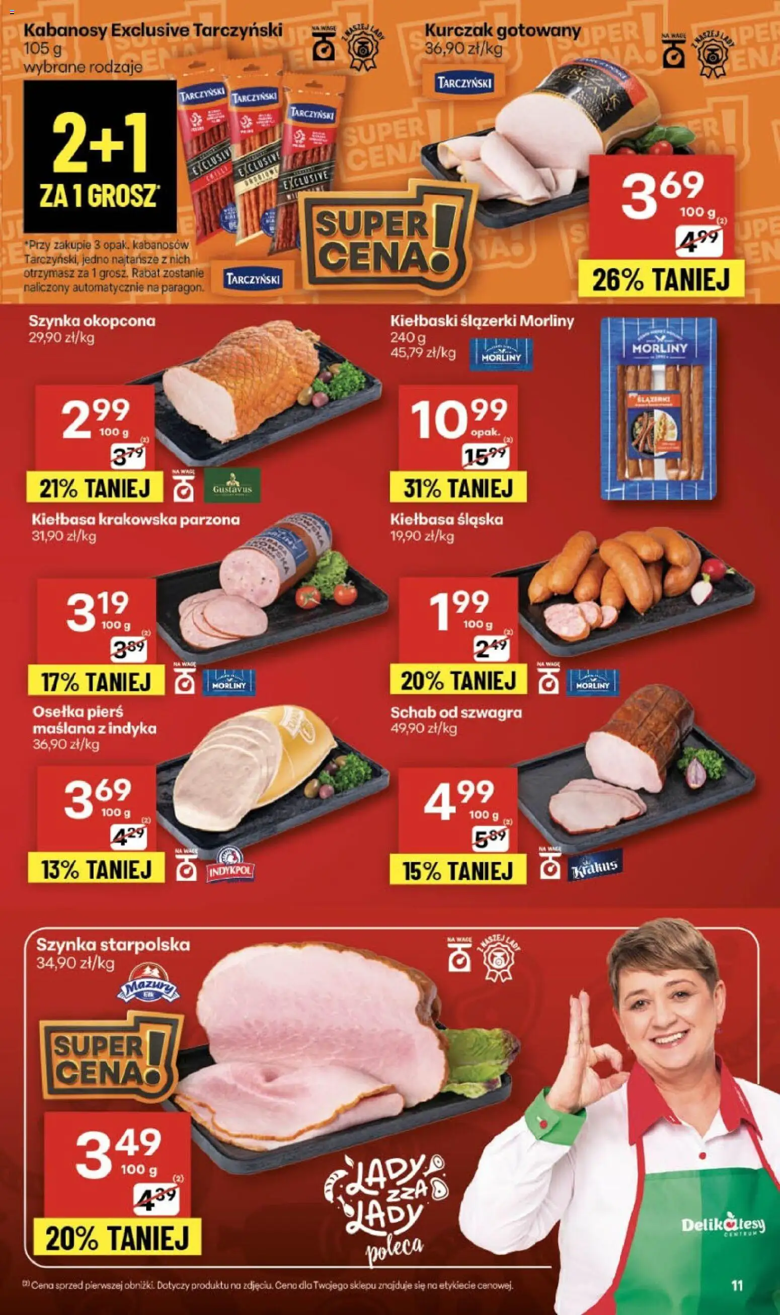 Delikatesy Centrum Black Friday od 27.11.2025 | Strona: 11 | Produkty: Osełka, Kiełbaski, Delikatesy, Kiełbasa śląska
