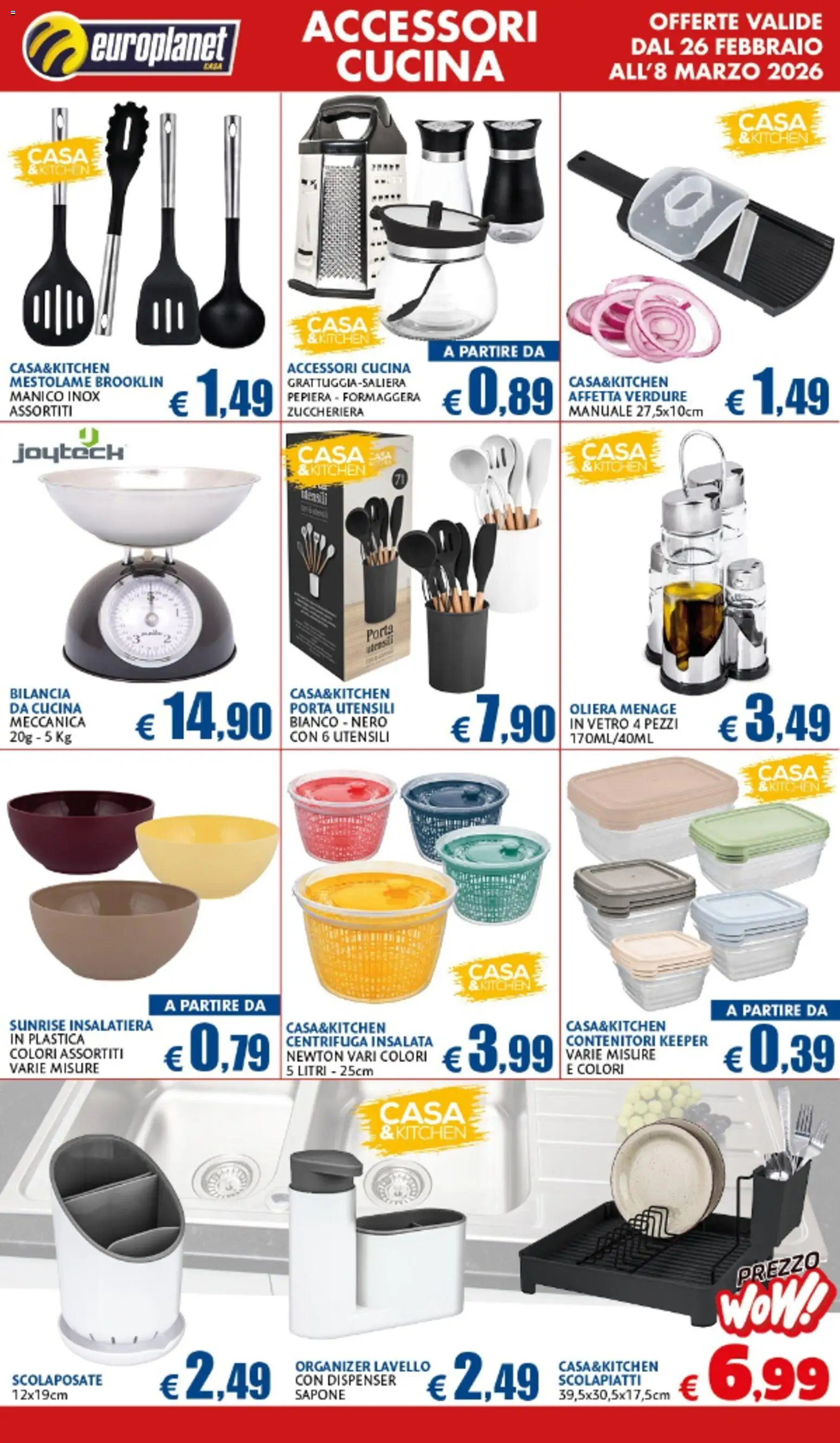 Volantino Europlanet Casa del 26.02.2026 | Pagina: 12 | Prodotti: Sapone, Centrifuga, Lavello, Scolapiatti