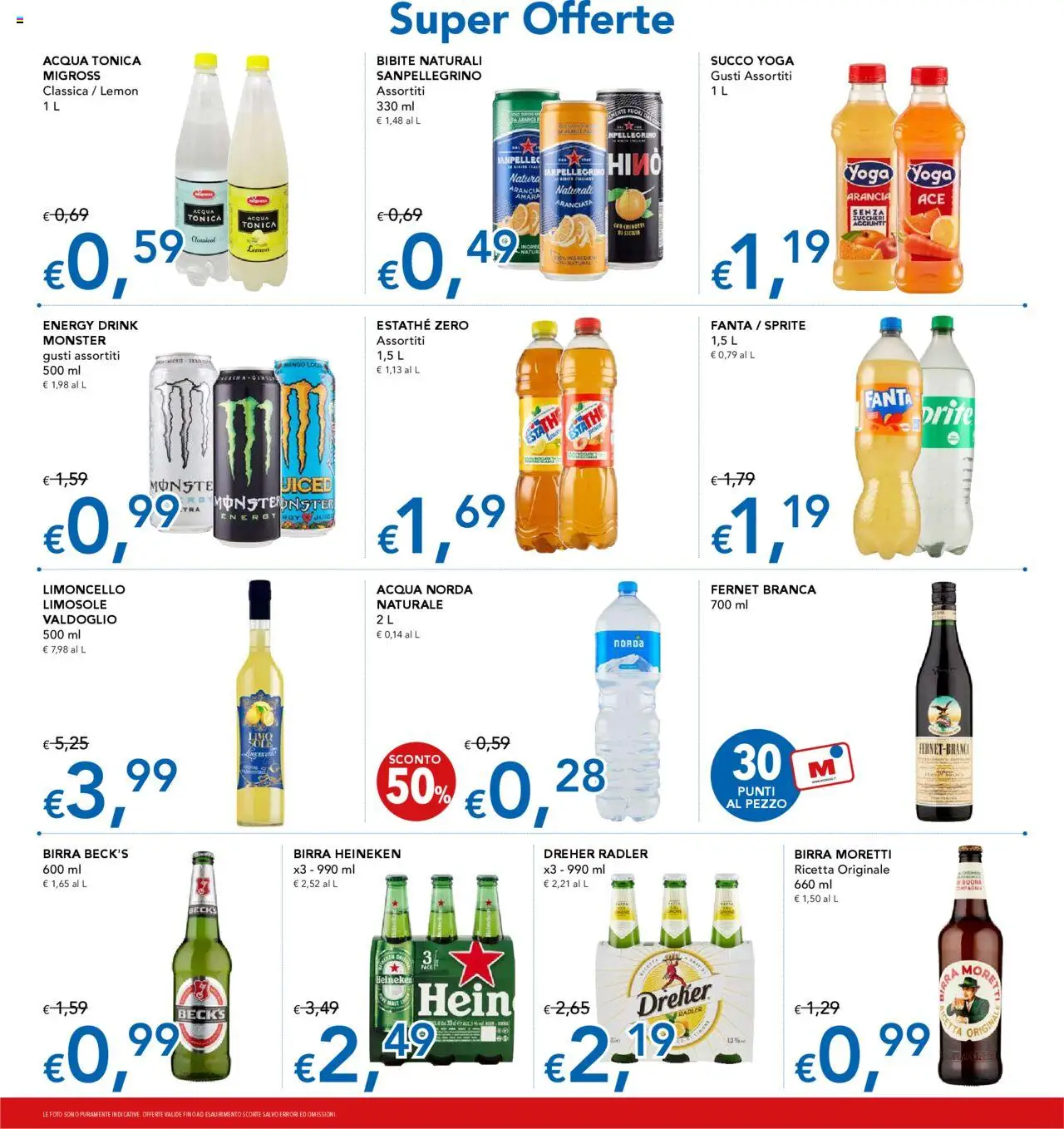 Volantino Migross del 13.08.2025 | Pagina: 12 | Prodotti: Birra, Acqua tonica, Bibite, Fanta