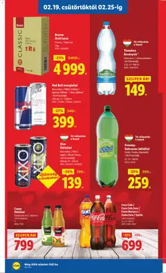 Coca Cola / Coca Cola Zero / Fanta Narancs / Fanta Zero / Sprite, +50 Ft betétdíj 2 l - amely érvényes a következő dátumtól: 19.02.2026 | Oldal: 12