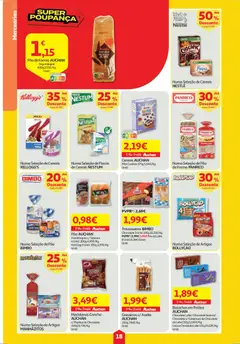Pré-visualização Auchan folheto válido de 19.02.2026 | Página: 18 | Produtos: Ferro, Hambúrguer, Leite, Flocos