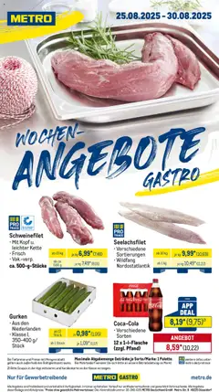 Metro Wochen-Angebote Gastro gültig ab dem 25.08.2025