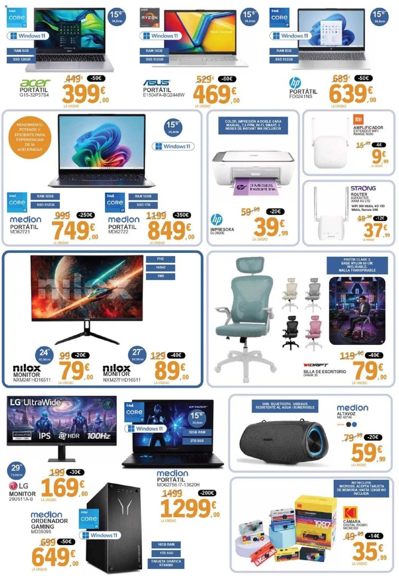 E.Leclerc folleto │ válido desde el 07.01.2026 | Página: 7 | Productos: Monitor, Cámara, Altavoz, USB