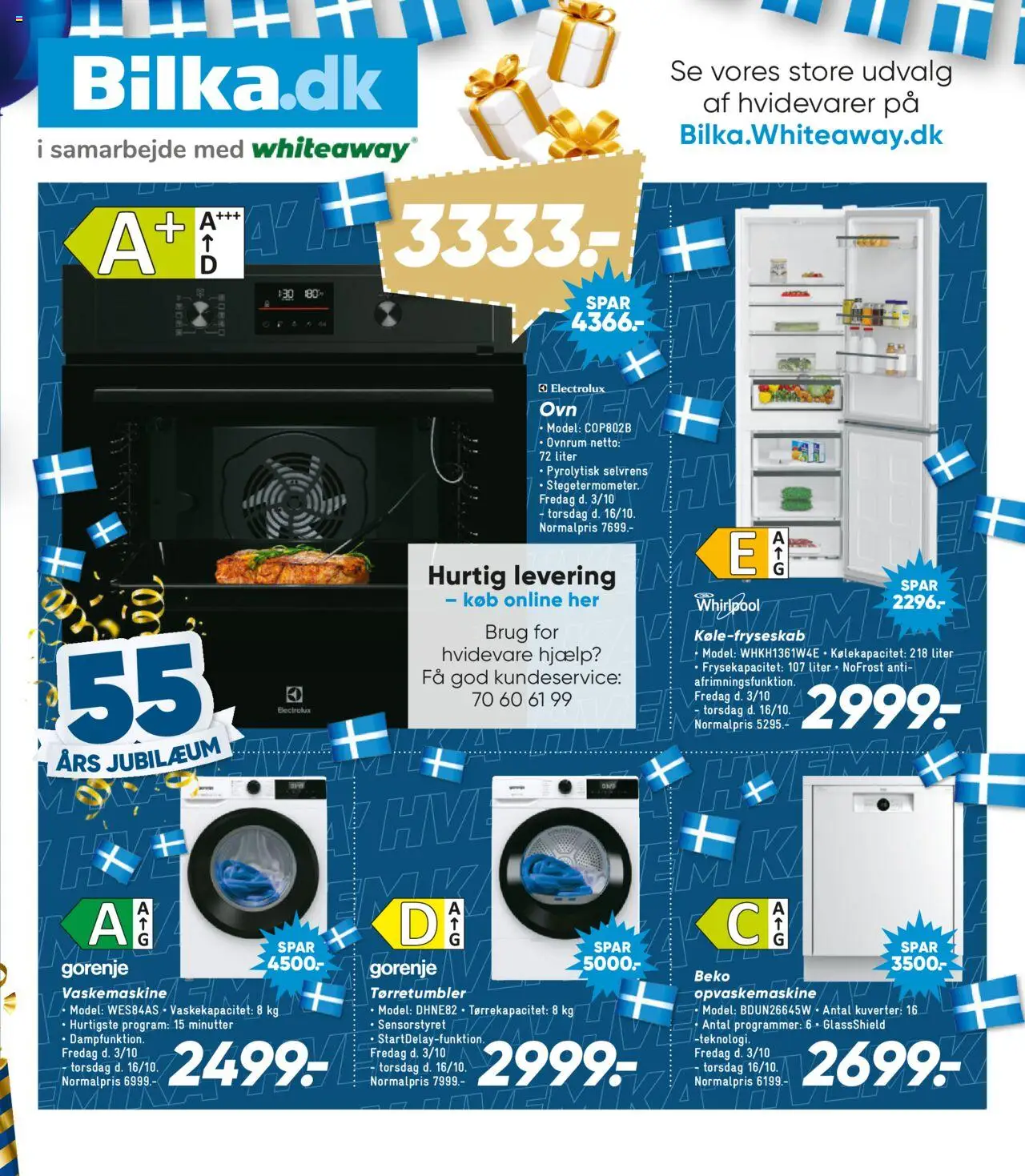 Bilka tilbudsavis – gyldig fra 03.10.2025 | Side: 26 | Produkter: Vaskemaskine, Tørretumbler, Opvaskemaskine