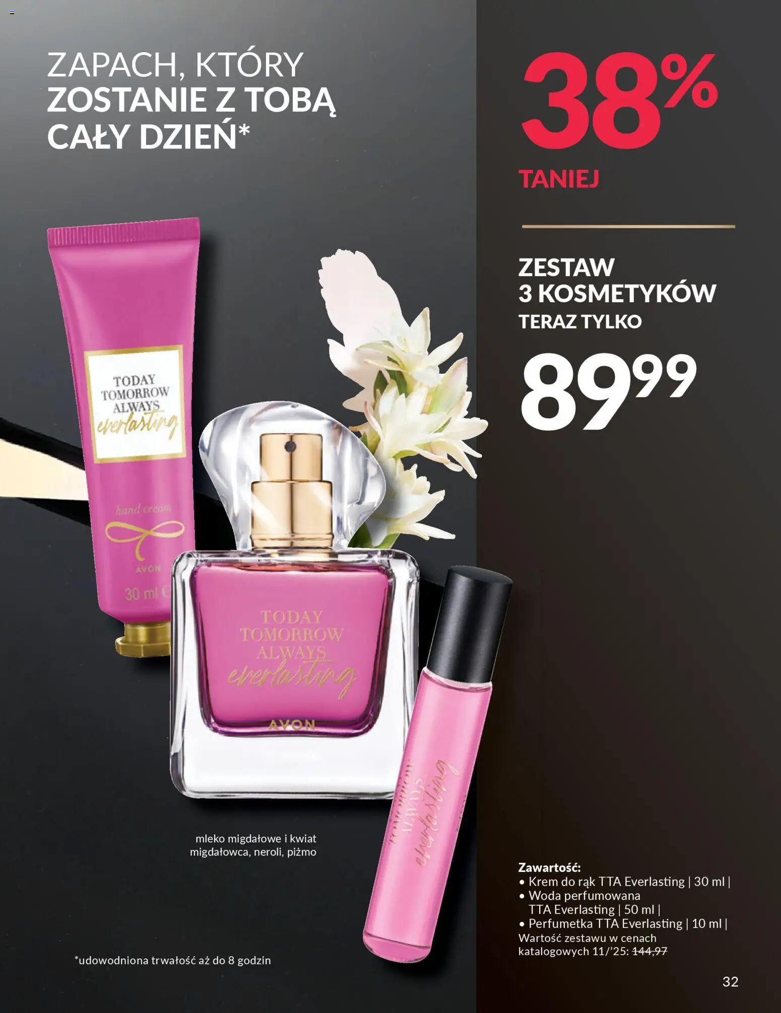 Avon Black Friday od 13.11.2025 | Strona: 32 | Produkty: Mleko migdałowe, Krem do rąk, Krem, Woda
