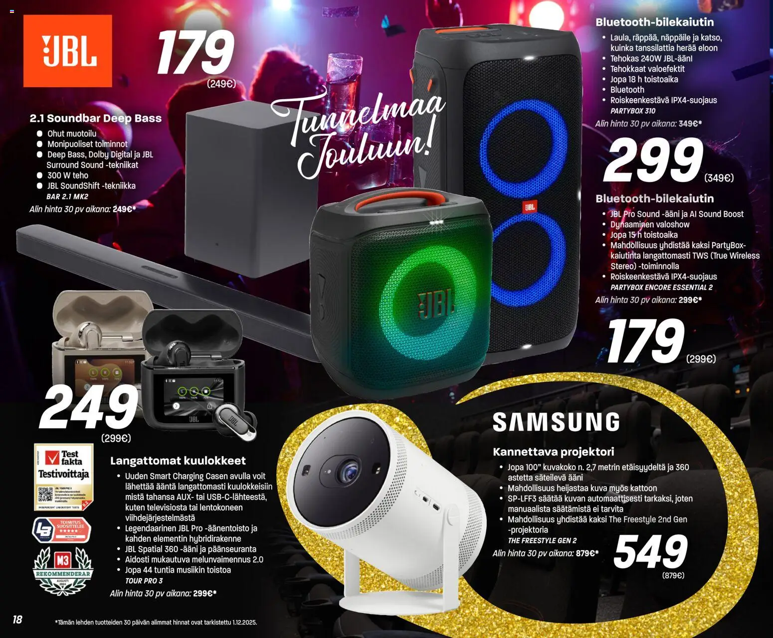 Veikon Kone tarjoukset – voimassa 08.12.2025 alkaen | Sivu: 18 | Tuotteet: Soundbar, Langattomat kuulokkeet, Kuulokkeet