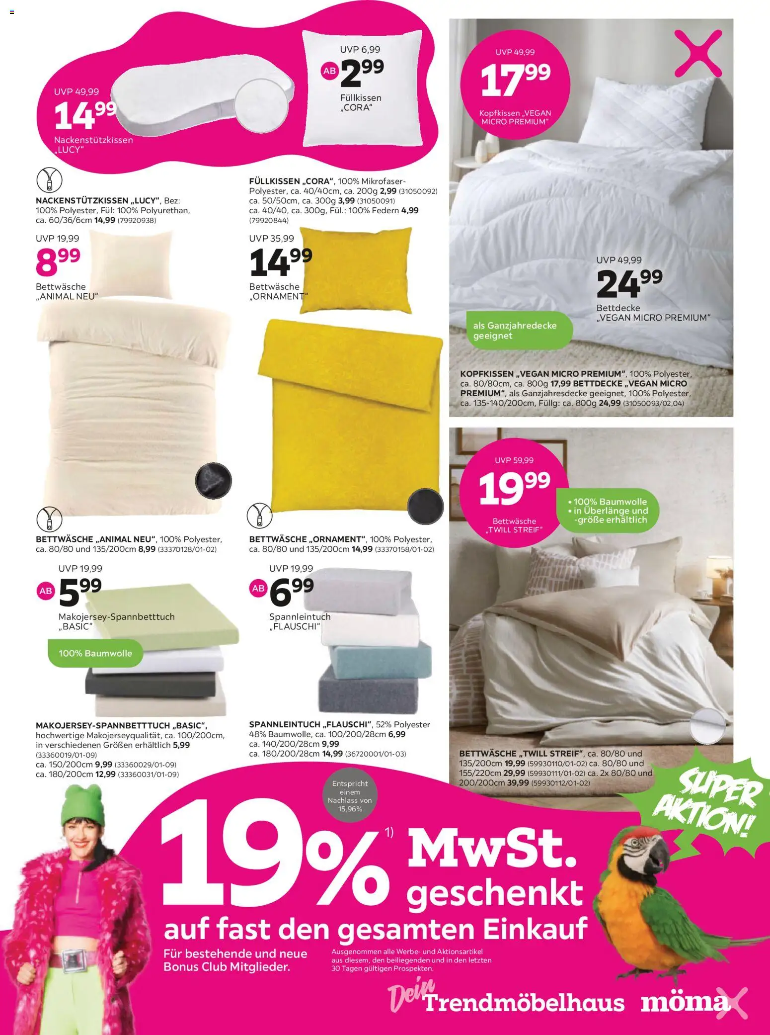 Mömax Prospekt 	 – gültig ab 20.12.2025 | Seite: 15 | Produkte: Spannleintuch, Bettwäsche, Bettdecke, Kopfkissen