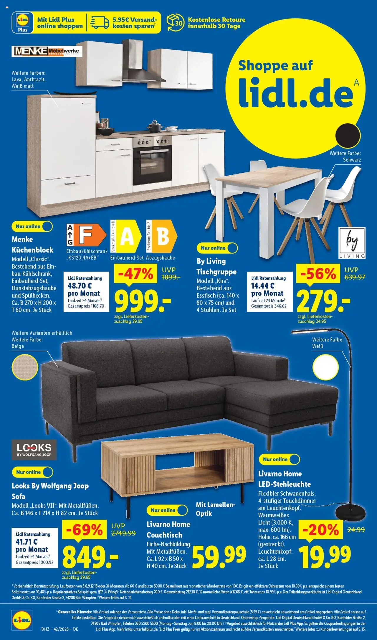 Lidl Prospekt 	 – gültig ab 13.10.2025 | Seite: 24 | Produkte: Esstisch, Sofa, Couchtisch, Telefon