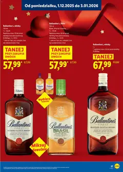 Pogląd oferty "Ballantine's, whisky, 700 ml" - ważna od 01.12.2025 | Strona: 27