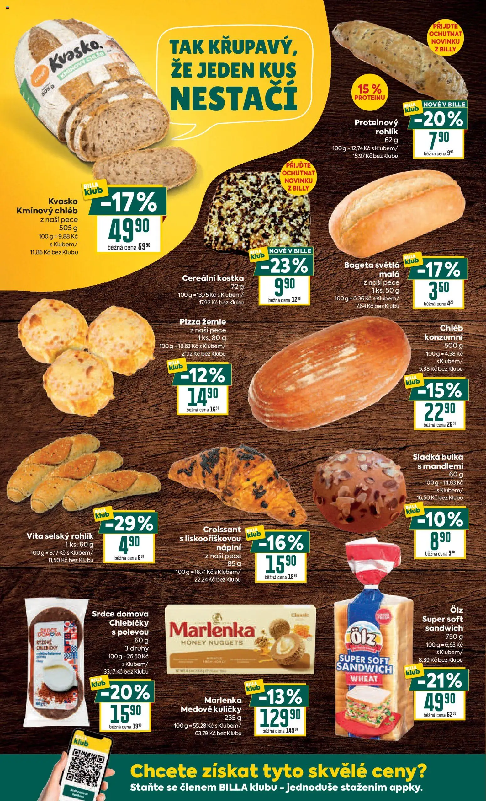 Billa Velký leták od 25.03.2026 | Strana: 10 | Produkty: Chléb, Rohlík, Croissant, Kuličky