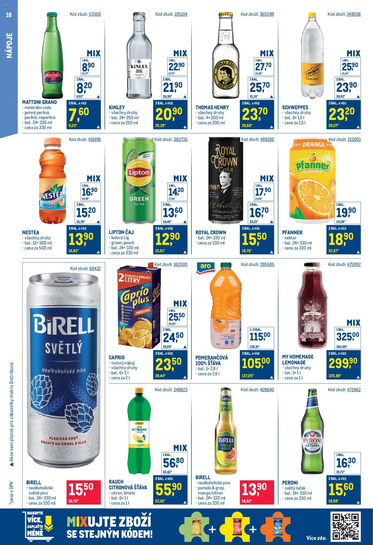 Makro leták - Gastronomie od 28.01.2026 | Strana: 18 | Produkty: Birell, Minerály, Ledový čaj, Cola