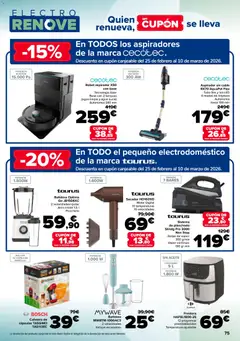 Vista previa Carrefour folleto válido desde el 12.02.2026 | Página: 83 | Productos: Cable, Cafetera, Batidora, Aspirador