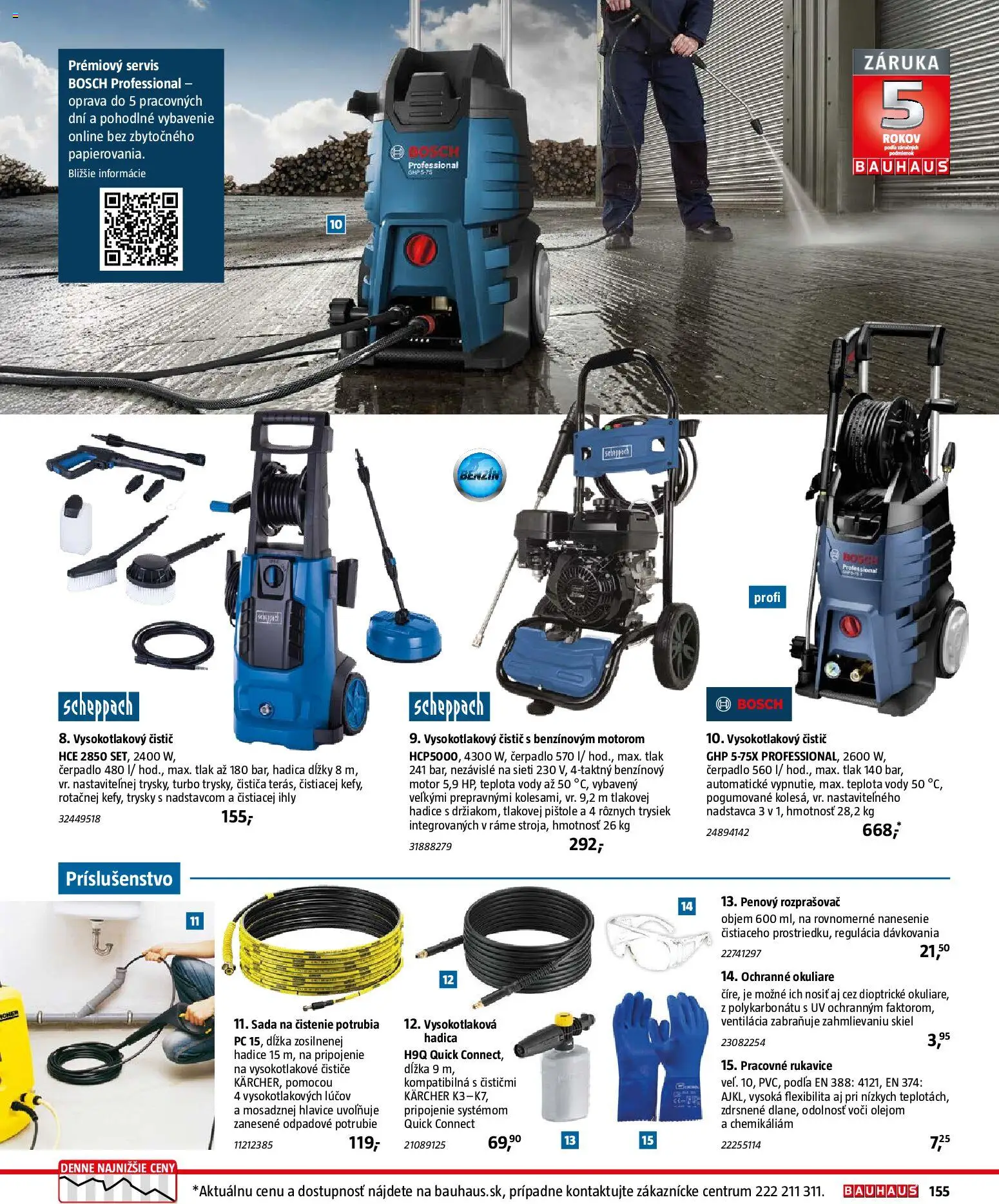 Nové Bauhaus akcie – leták je platný od 26.01.2026 | Strana: 155 | Produkty: Čerpadlo, Bosch, PC, Okuliare