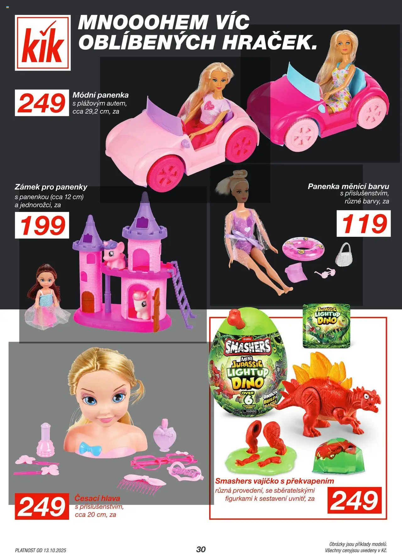 Kik leták od 13.10.2025 | Strana: 30 | Produkty: Česací hlava, Panenka
