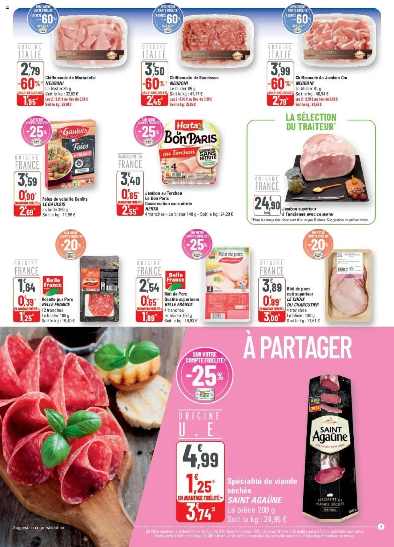  | Page: 7 | Produits: Saucisson, Torchon, Jambon, Viande