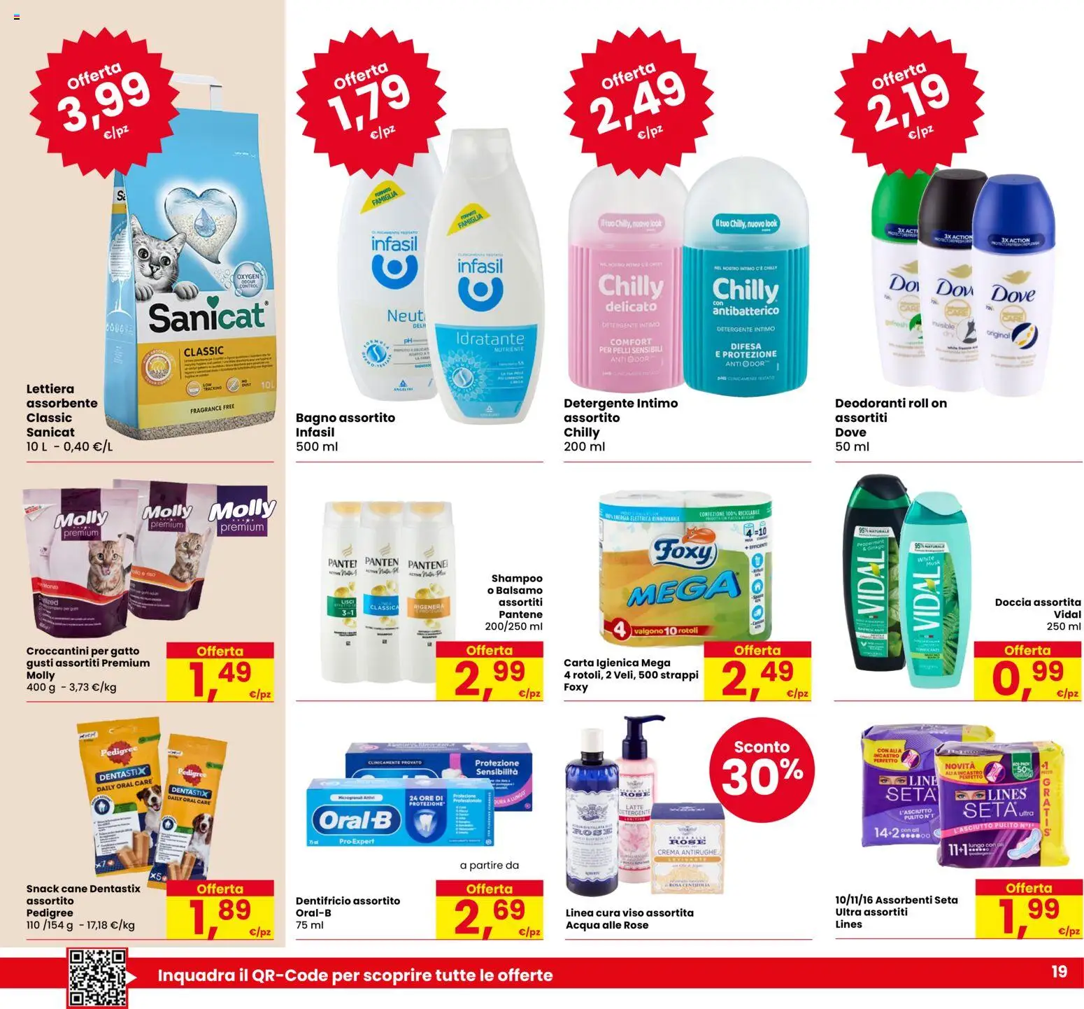 Volantino Despar del 09.04.2026 | Pagina: 19 | Prodotti: Carta igienica, Acqua, Bagno, Doccia