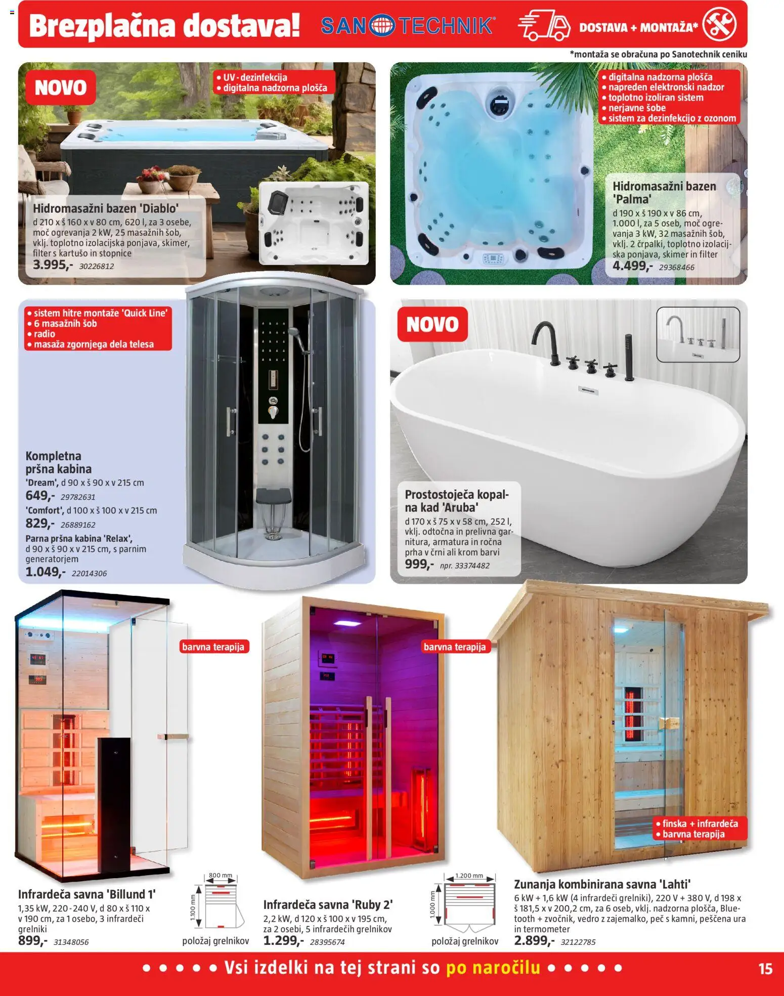 Novi Bauhaus katalog ponudbe – veljaven od 29.01.2026 | Stran: 15 | Izdelki: Ura, Bazen, Radio, Stopnice
