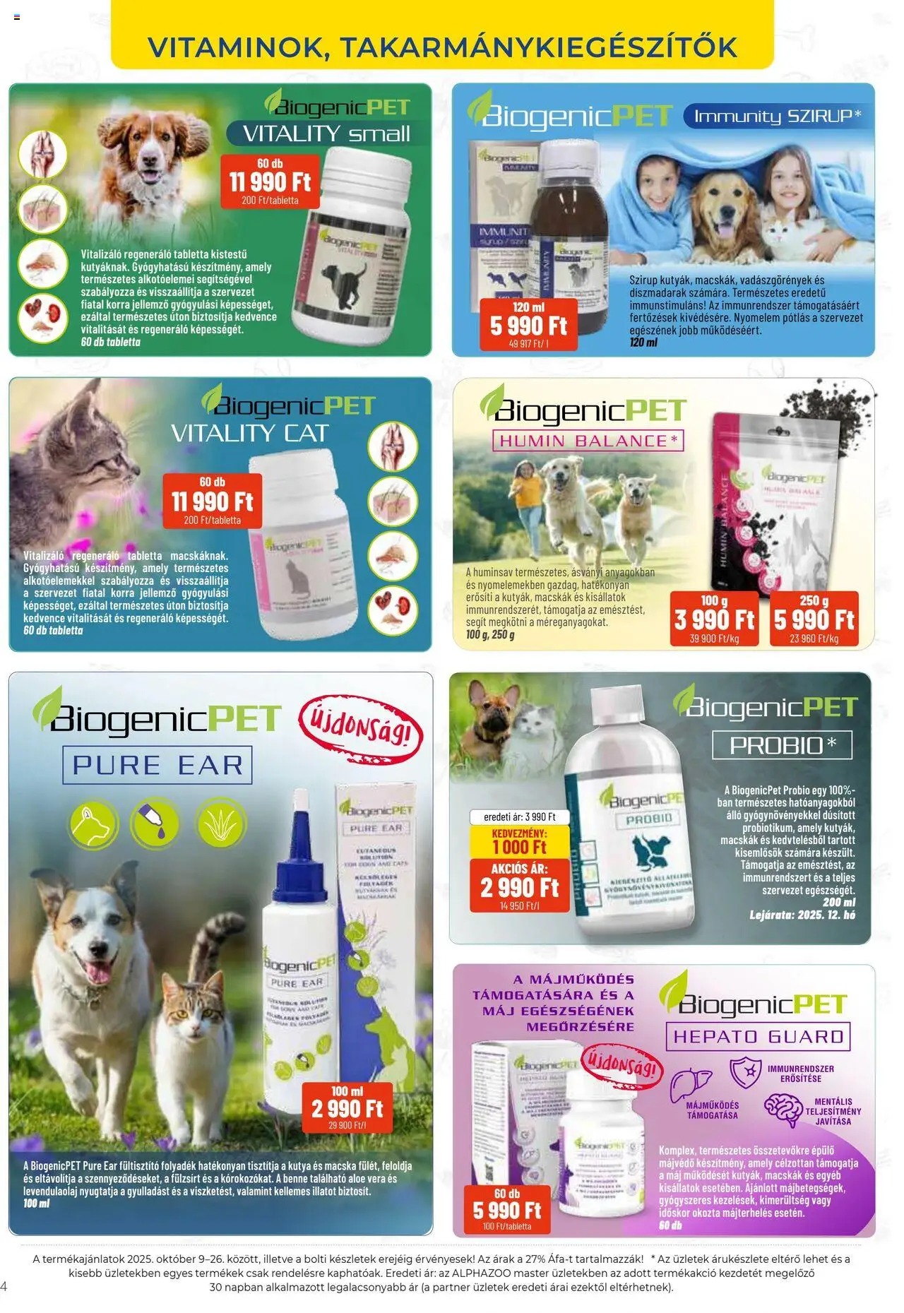 AlphaZoo akciós ujság - amely érvényes a következő dátumtól: 09.10.2025 | Oldal: 4 | Termékek: Fültisztító, Aloe vera