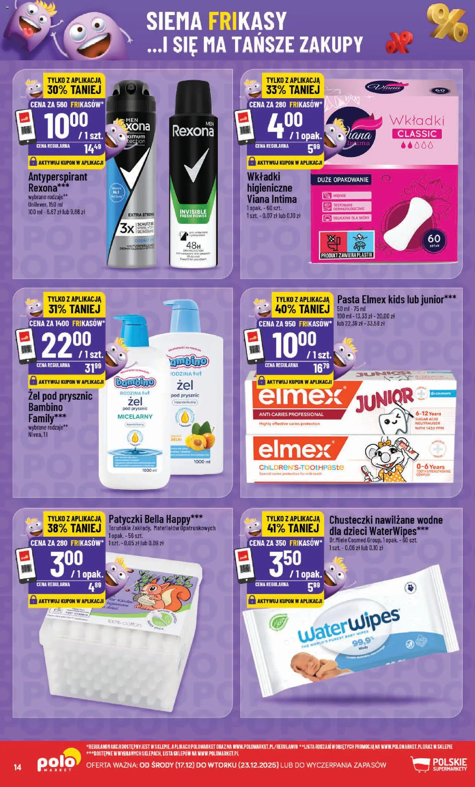 POLOmarket Gazetka - Frikasowe Hity od 17.12.2025 | Strona: 14 | Produkty: Prysznic, Żel pod prysznic, Antyperspirant