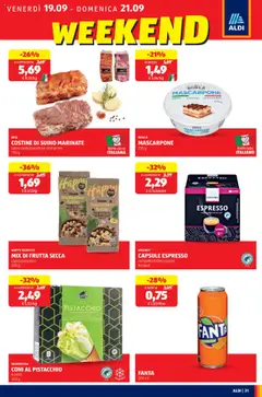 Volantino Aldi del 15.09.2025 | Pagina: 31 | Prodotti: Gelato, Suino, Latte, Fanta
