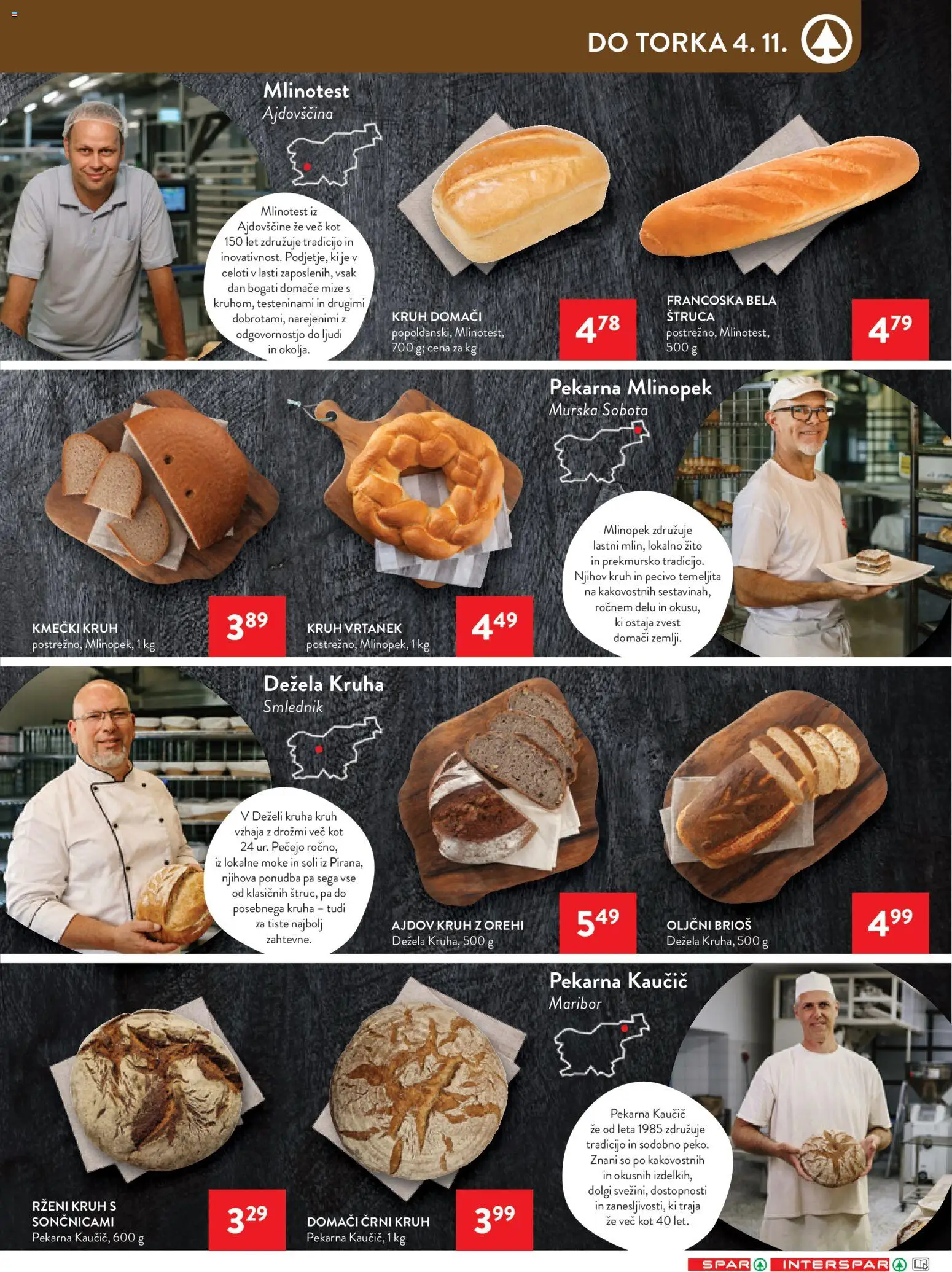 Novi Spar katalog ponudbe – veljaven od 29.10.2025 | Stran: 5 | Izdelki: Pekarna, Kruh