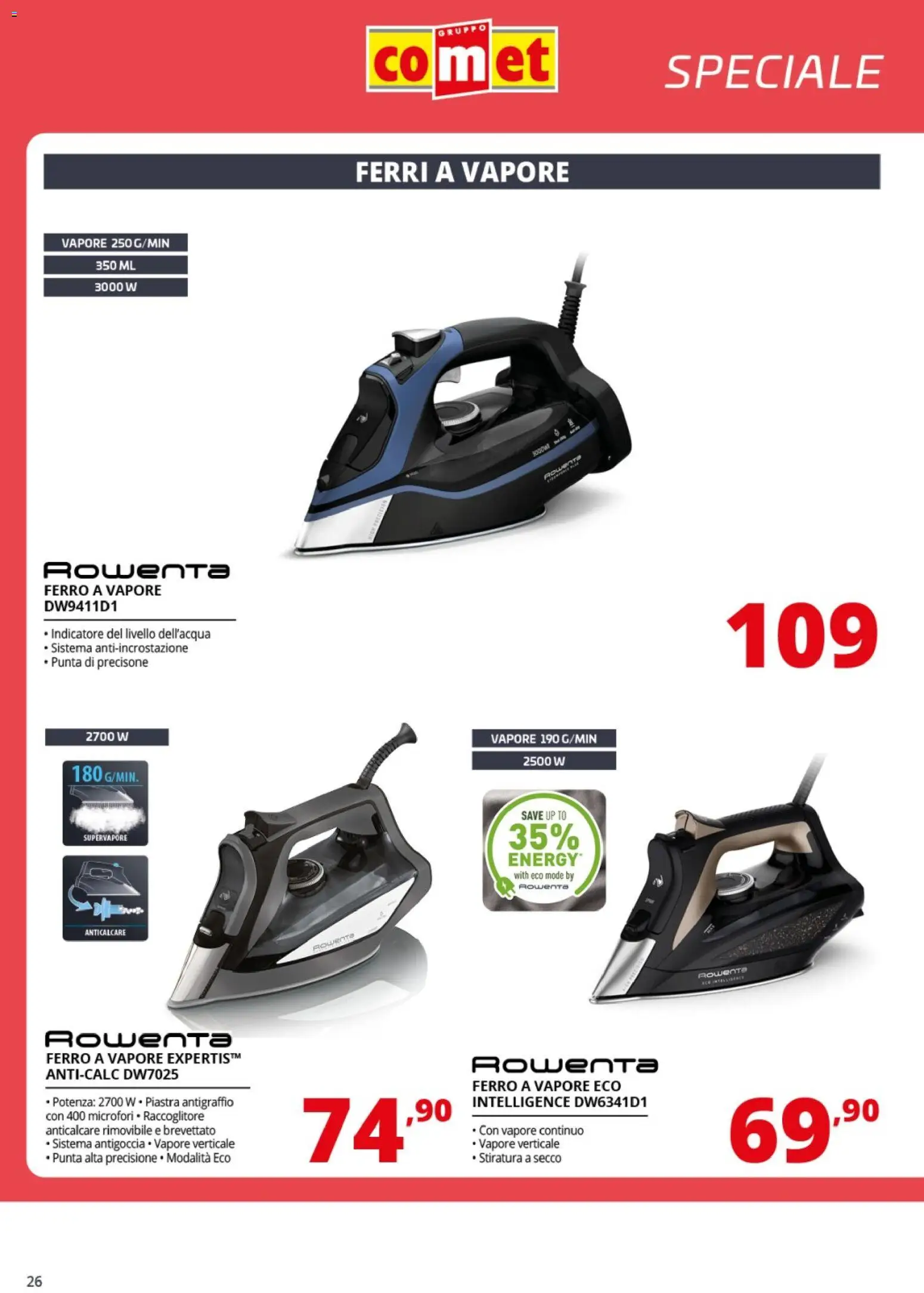 Volantino Comet del 23.01.2026 | Pagina: 26 | Prodotti: Anticalcare