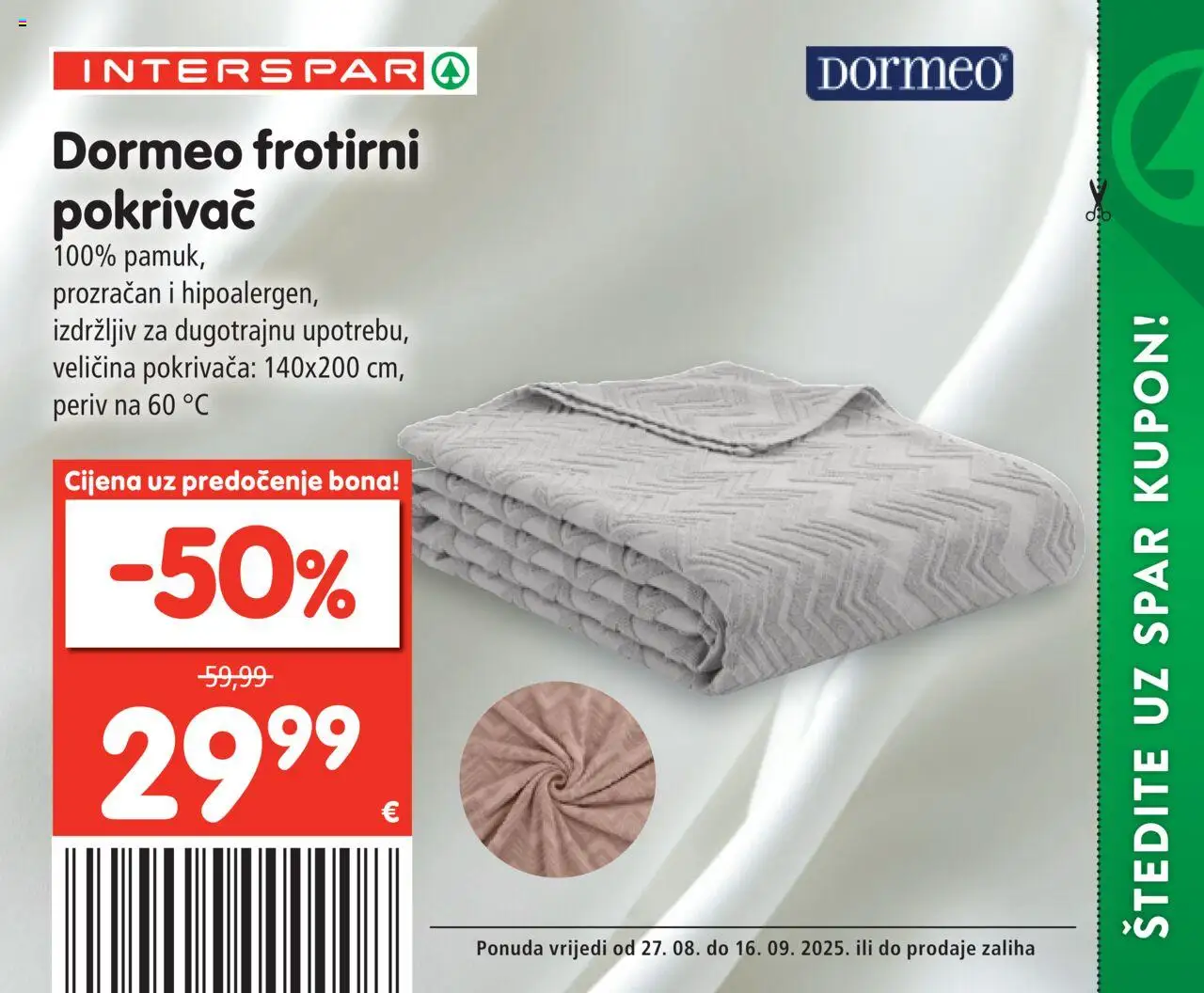Interspar katalog | vrijedi od 27.08.2025 | Stranica: 50 | Proizvodi: Pokrivač