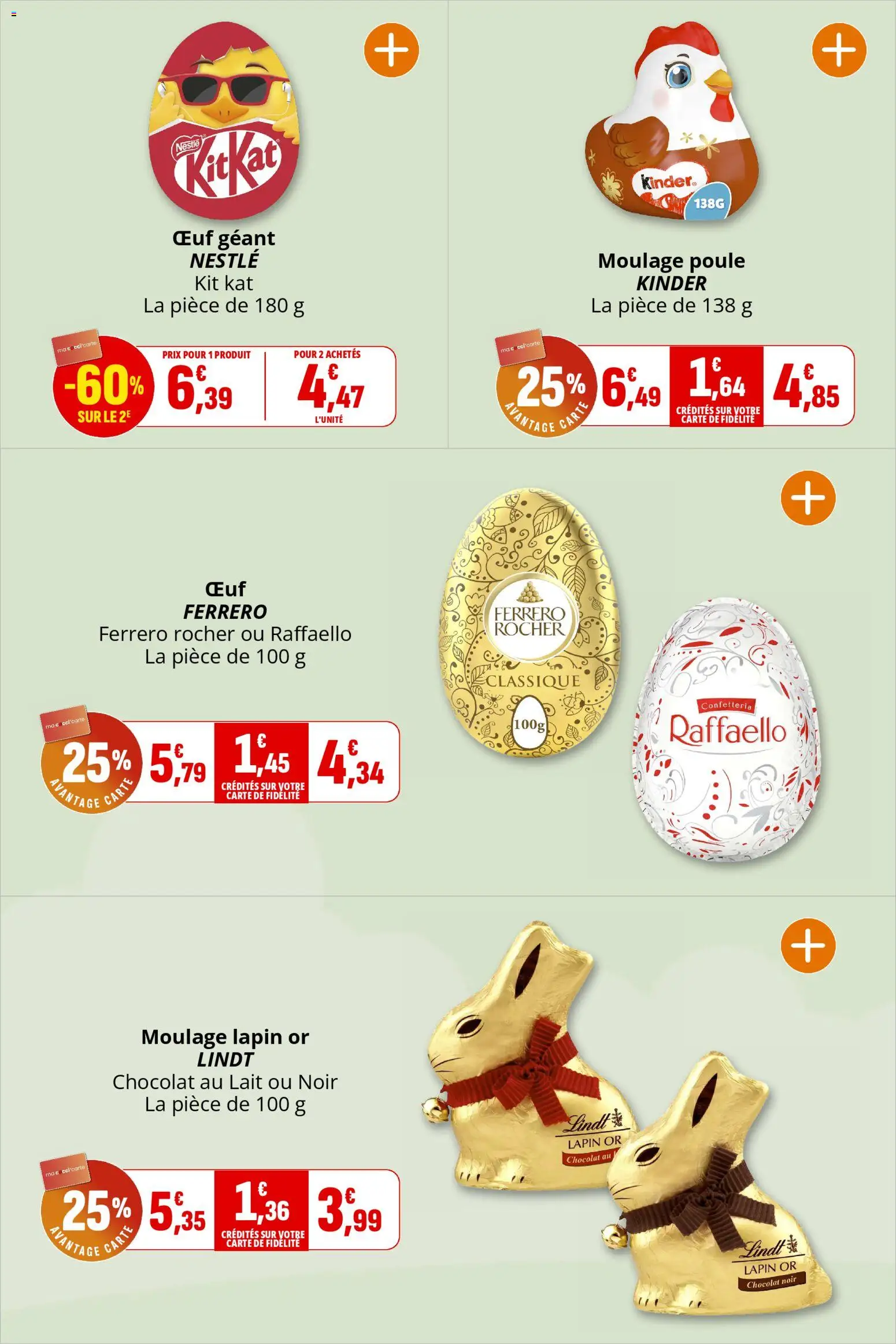 {H1} | Page: 13 | Produits: Ferrero rocher, Lait, Chocolat, Lindt