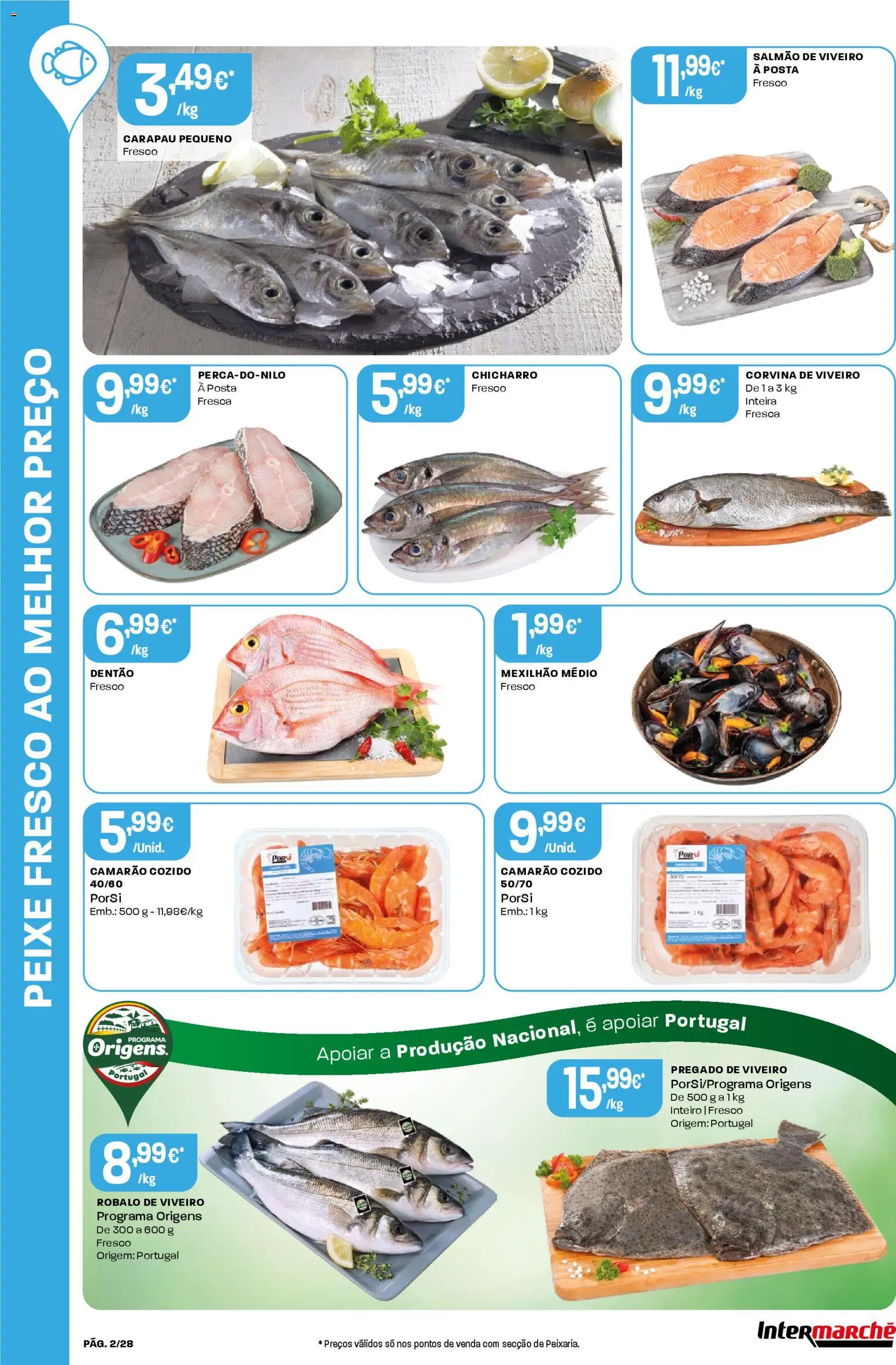 Intermarché Folheto Contact │ válido de 13.11.2025 | Página: 2 | Produtos: Camarão, Salmão, Peixe