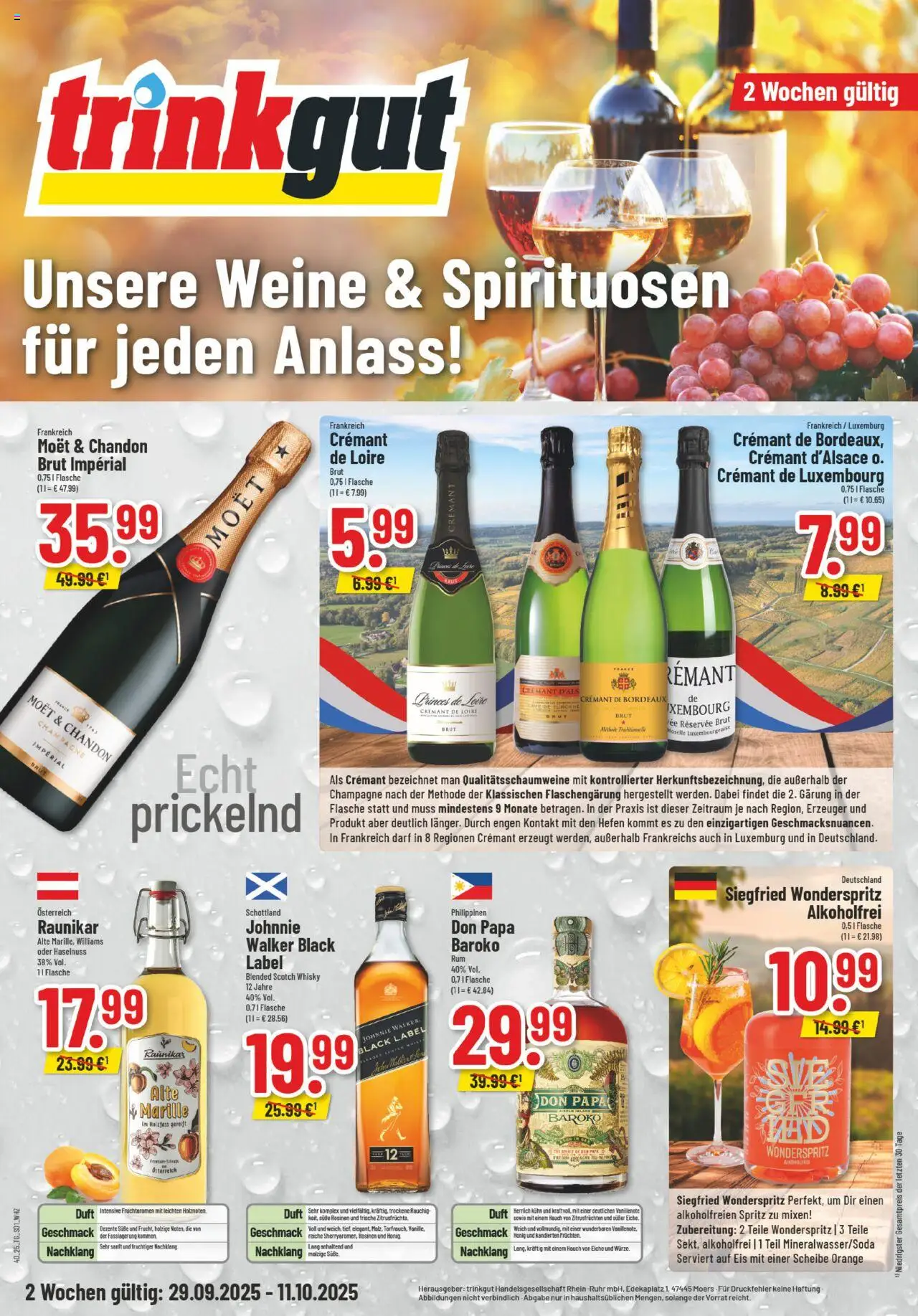 Trinkgut Prospekt – gültig ab 29.09.2025 | Seite: 4 | Produkte: Whisky, Duft, Rosinen, Johnnie walker