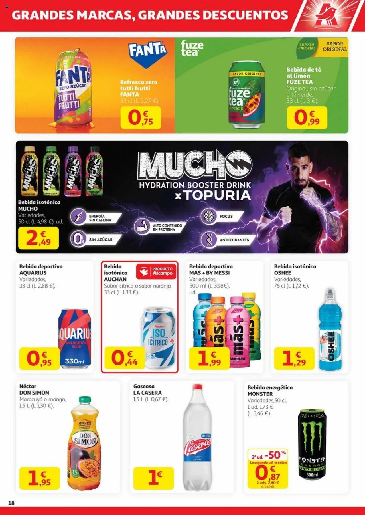 Alcampo - Canarias │ válido desde el 23.10.2025 | Página: 18 | Productos: Té, Ρούτερ, Néctar, Gaseosa