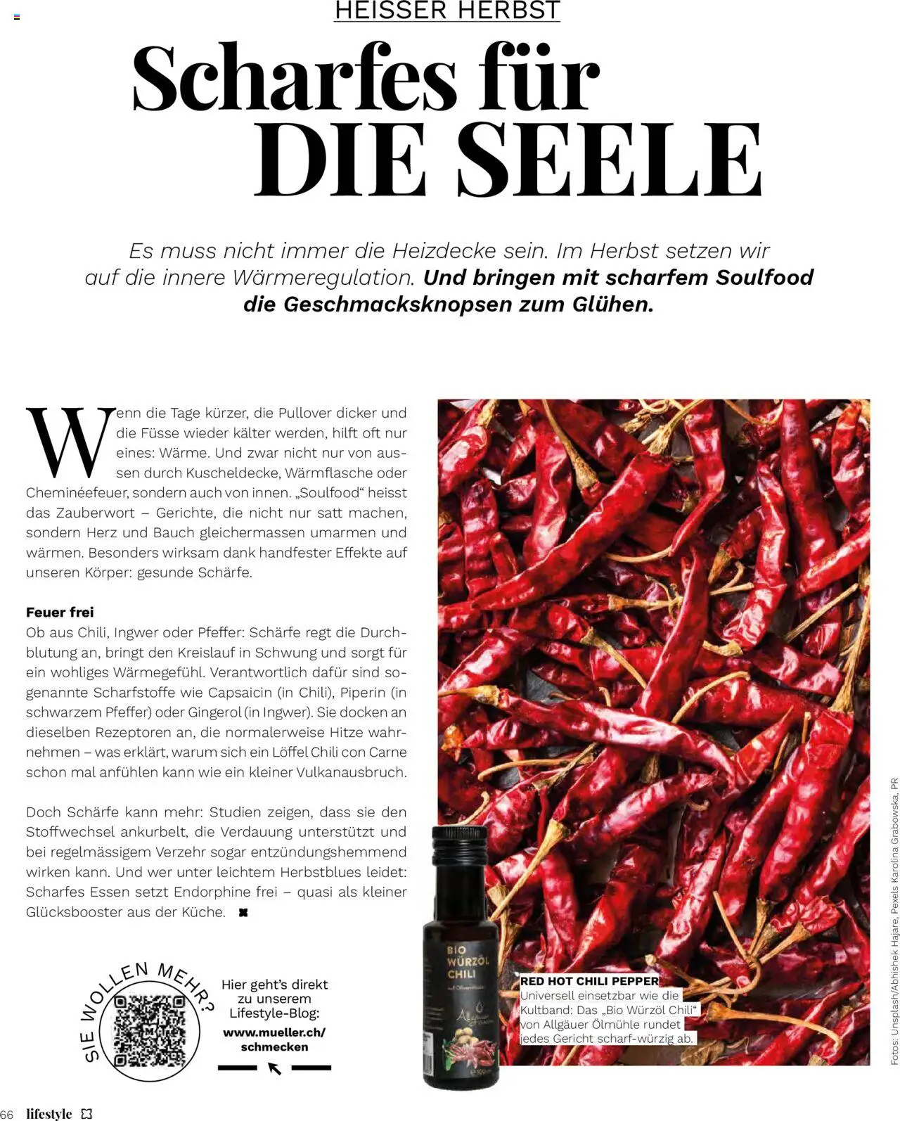 Müller Magazin – gültig ab 12.09.2025 | Seite: 66 | Produkte: Pullover, Chili, Pfeffer