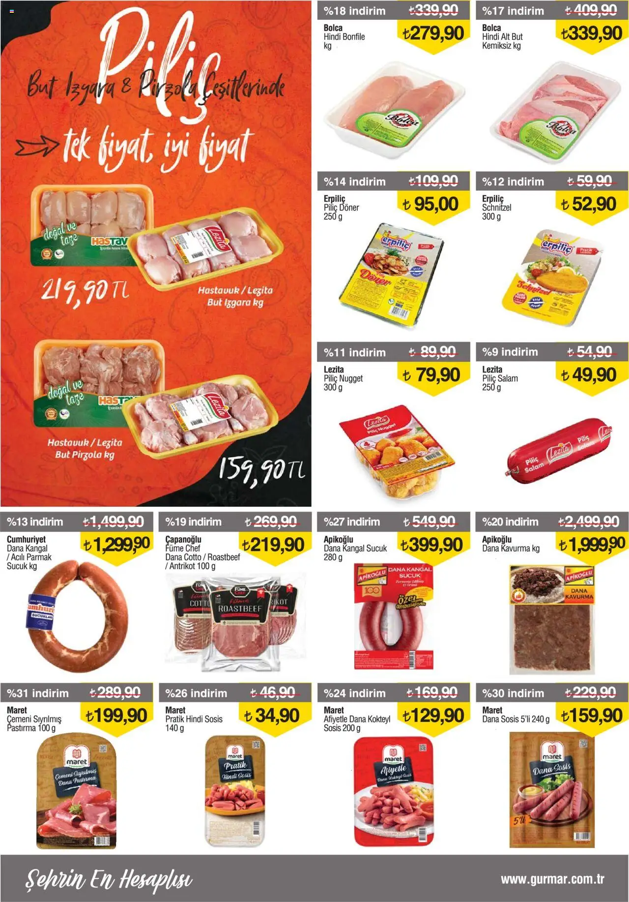 Gürmar Katalog - 01.06.2025 tarihinden itibaren geçerlidir | Sayfa: 2 | Ürünler: Döner, Salam, Sosis, Piliç