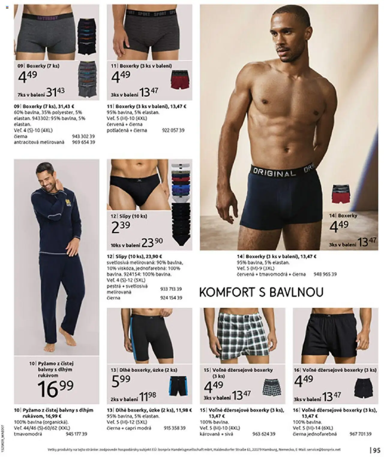 Nové Bonprix akcie – leták je platný od 23.09.2025 | Strana: 97 | Produkty: Pyžamo, Slipy, Boxerky