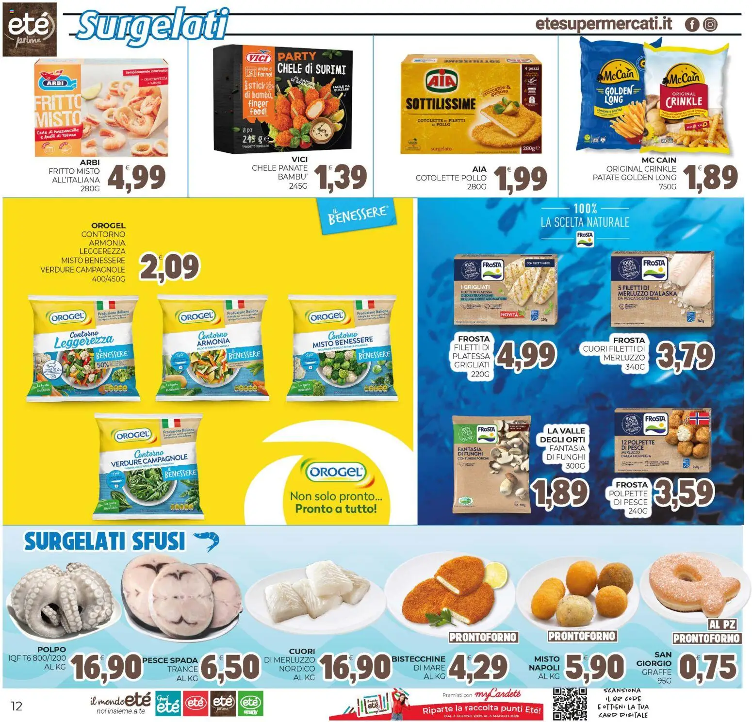 Volantino Eté del 21.11.2025 | Pagina: 12 | Prodotti: Pollo, Merluzzo, Surimi, Pesce spada