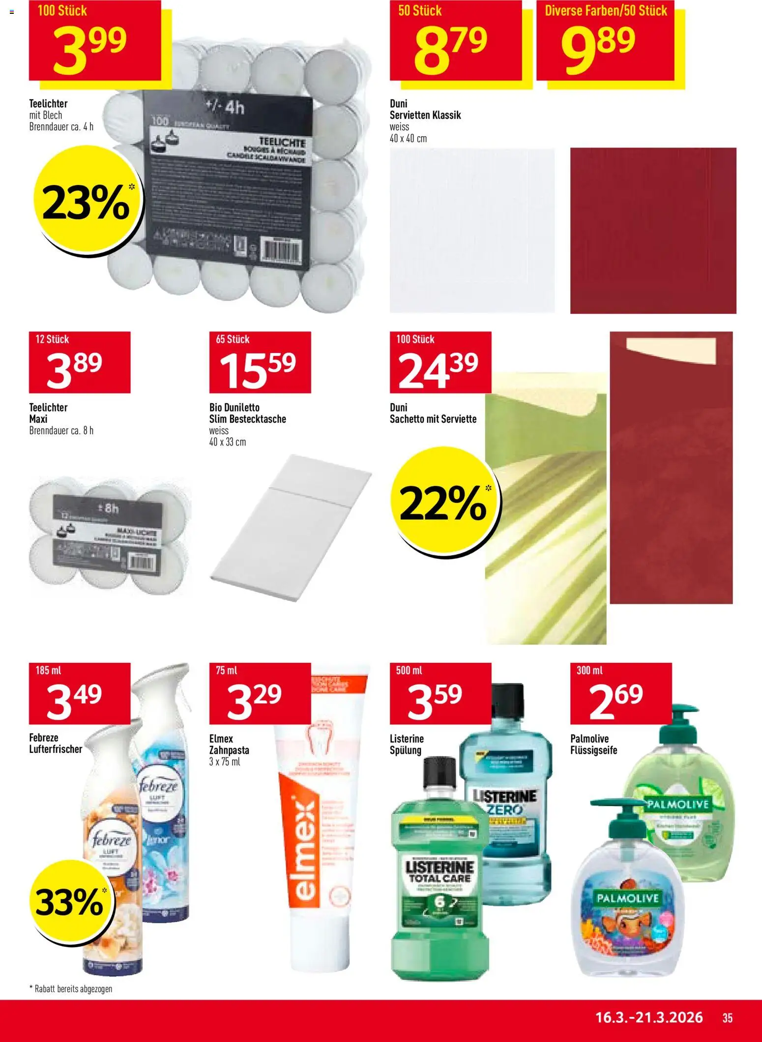 Prodega aktionen – gültig ab 16.03.2026 | Seite: 35 | Produkte: Zahnpasta, Spülung