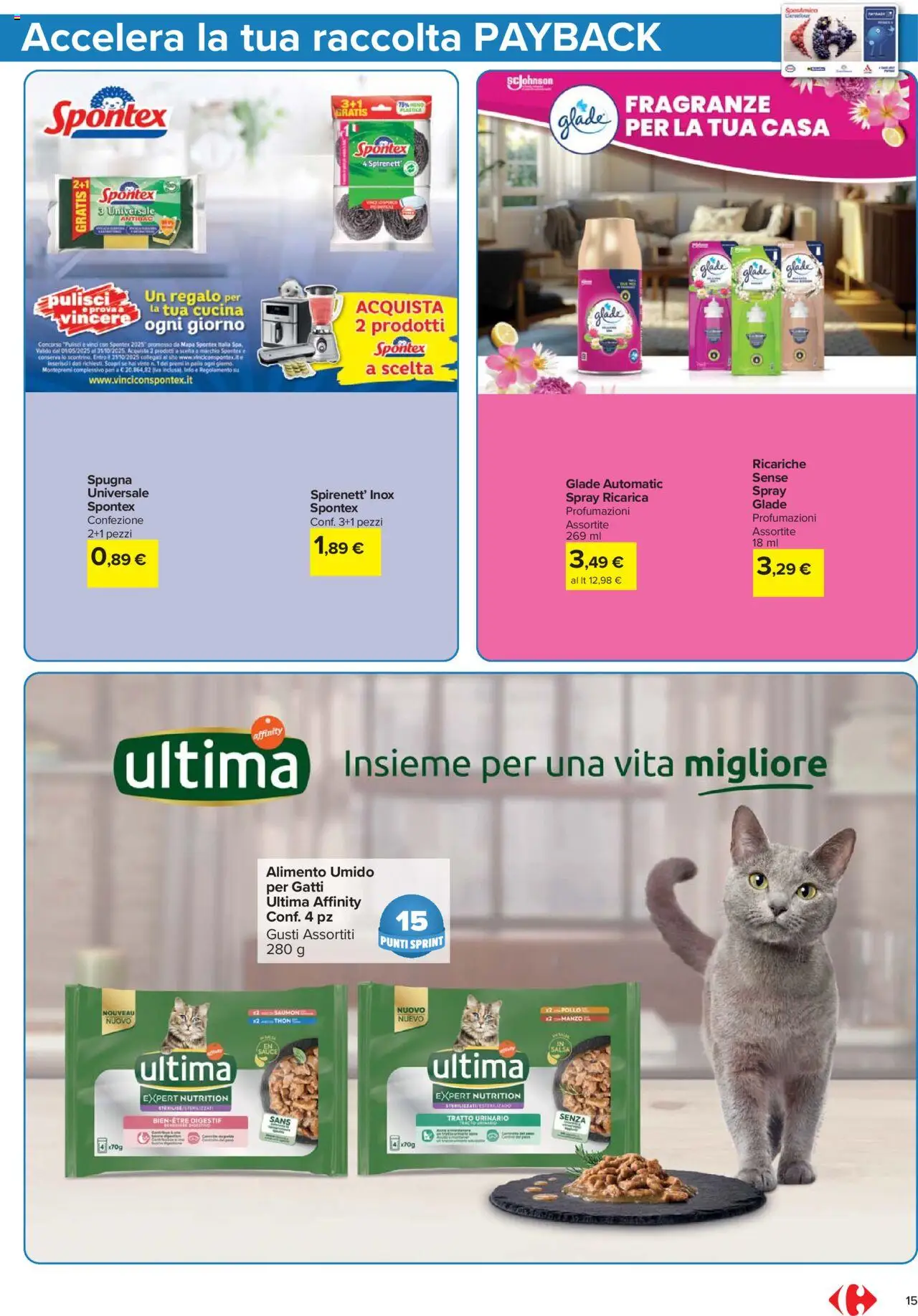Volantino Carrefour del 21.08.2025 | Pagina: 15 | Prodotti: Spugna, Pollo, Manzo, Salsa