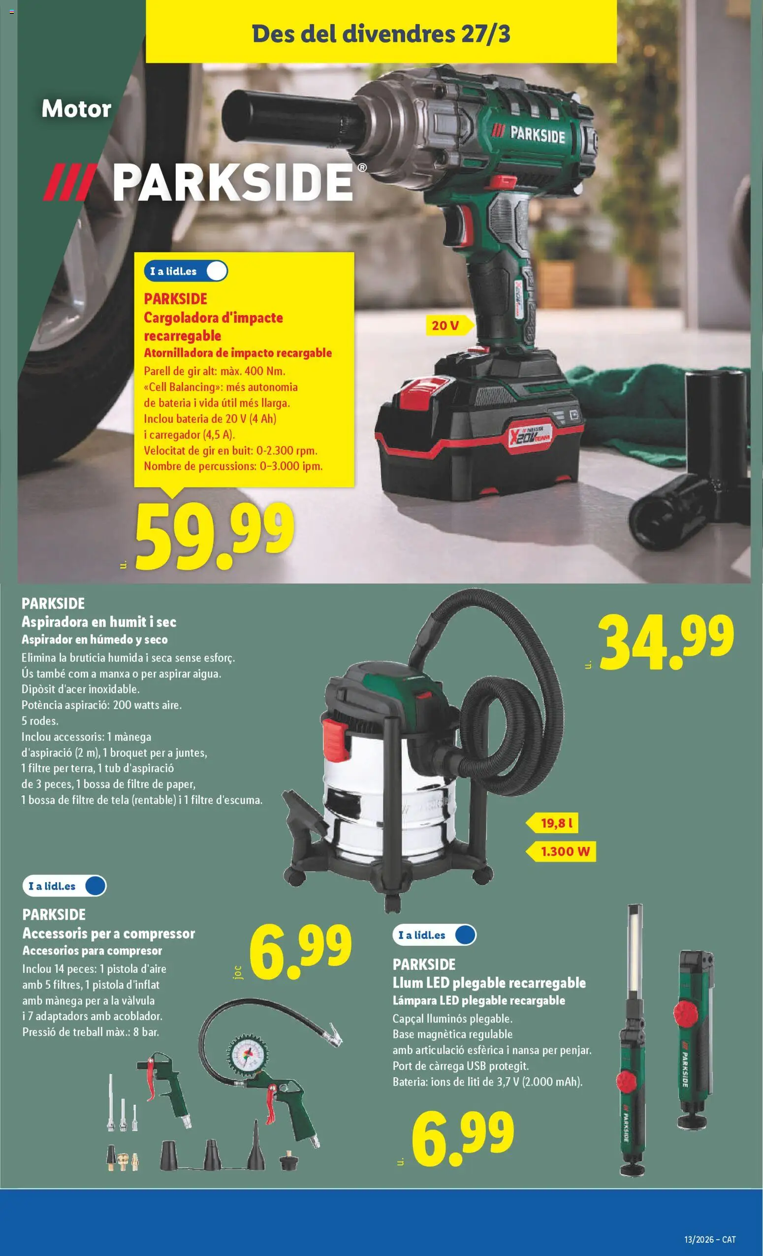 Lidl folleto de bazar │ válido desde el 16.03.2026 | Página: 21 | Productos: USB, Aspiradora, Aspirador, Batería