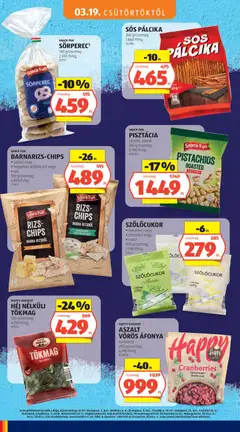 ASZALT VÖRÖS ÁFONYA, cukrozott, 200 g/csomag - amely érvényes a következő dátumtól: 19.03.2026 | Oldal: 16