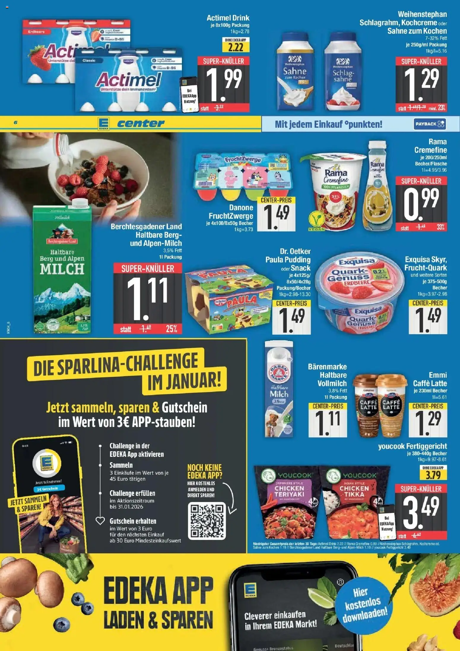 Edeka prospekt Augsburg-Göggingen	 – gültig ab 18.01.2026 | Seite: 6 | Produkte: Youcook, Quark, Fruchtzwerge, Exquisa