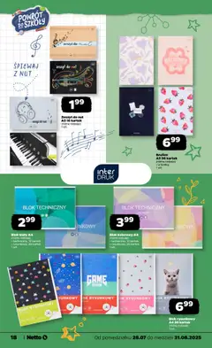 Netto gazetka - Katalog BTS od 28.07.2025 | Strona: 18 | Produkty: Zeszyt, Donut