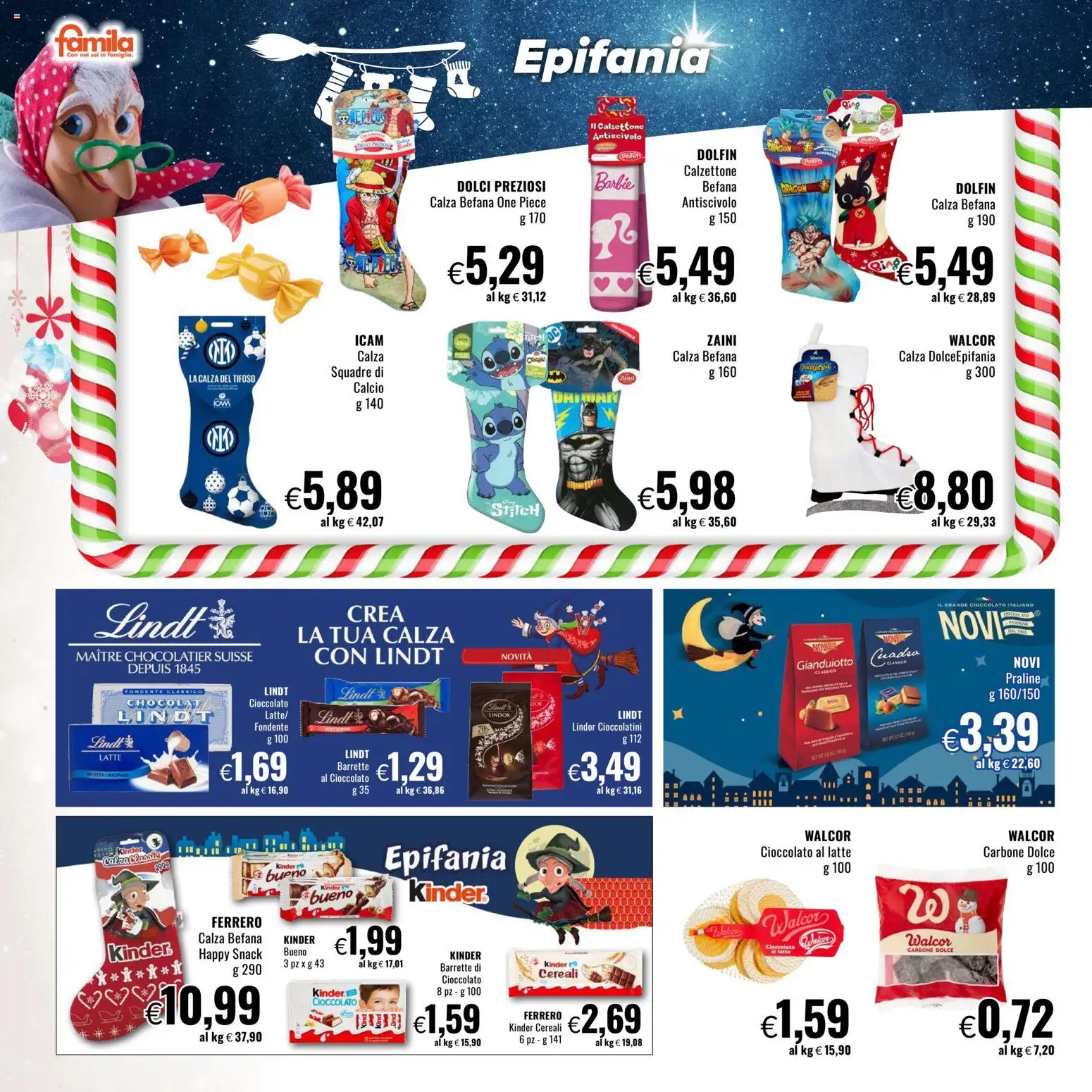 Volantino Famila del 28.12.2025 | Pagina: 6 | Prodotti: Cioccolato, Cereali, Latte, Cioccolatini