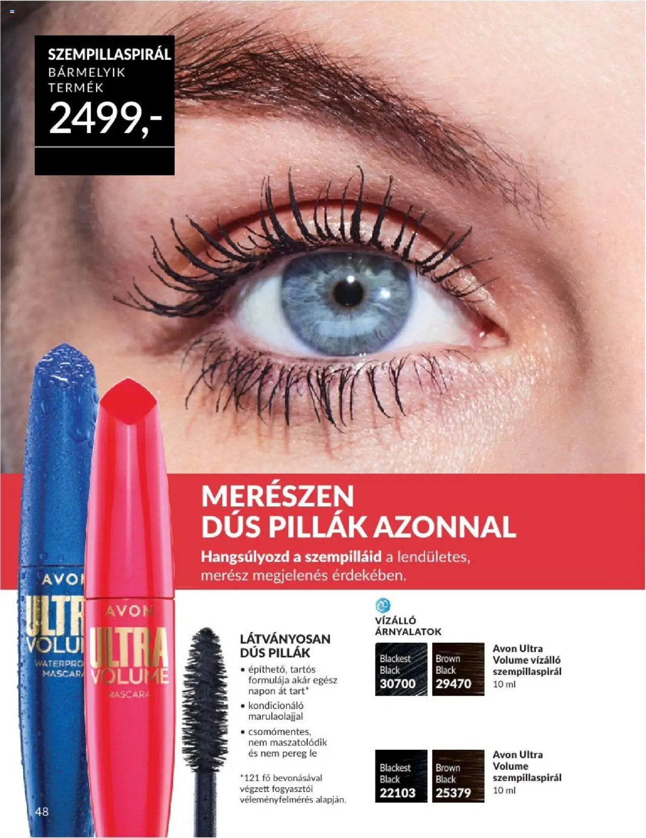 Avon akciós ujság - amely érvényes a következő dátumtól: 01.06.2025 | Oldal: 48 | Termékek: Szempillaspirál, Kondicionáló