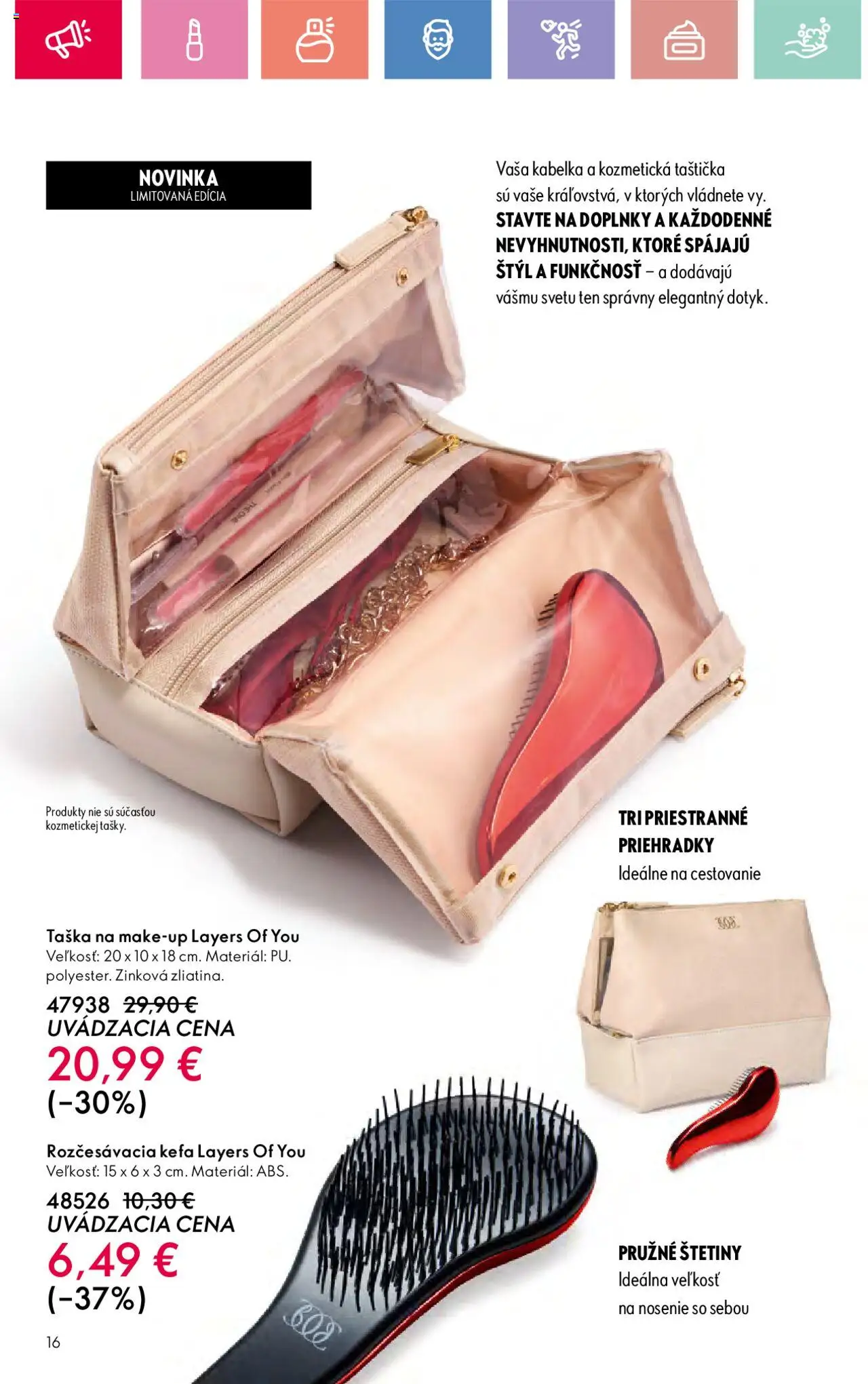 Katalóg Oriflame 12 2025 │ platný od 17.08.2025 | Strana: 16 | Produkty: Kefa, Kabelka, Taška