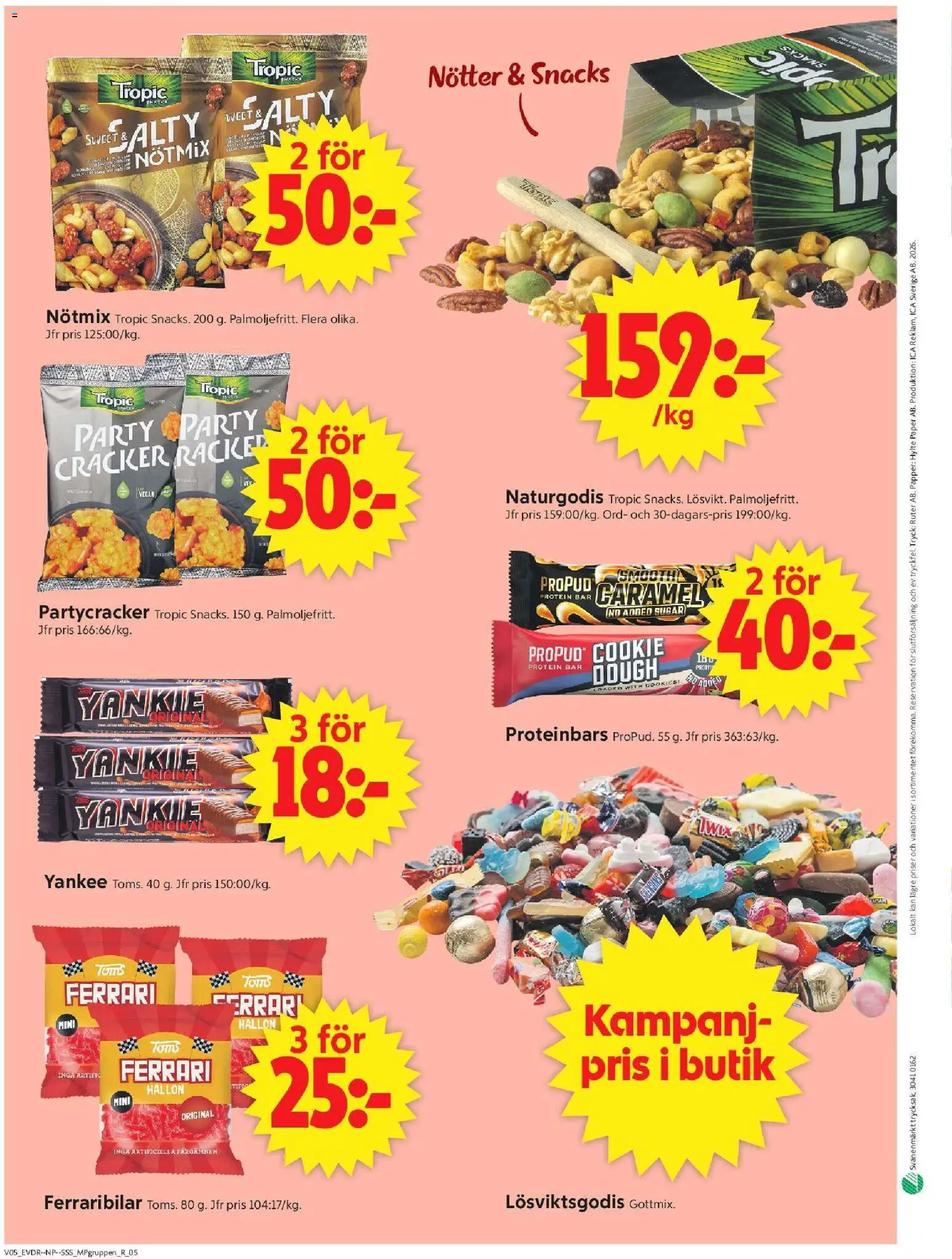 ICA Supermarket reklamblad aktuell från 26.01.2026 | Sida: 14 | Produkter: Papper, Nötter, Hallon